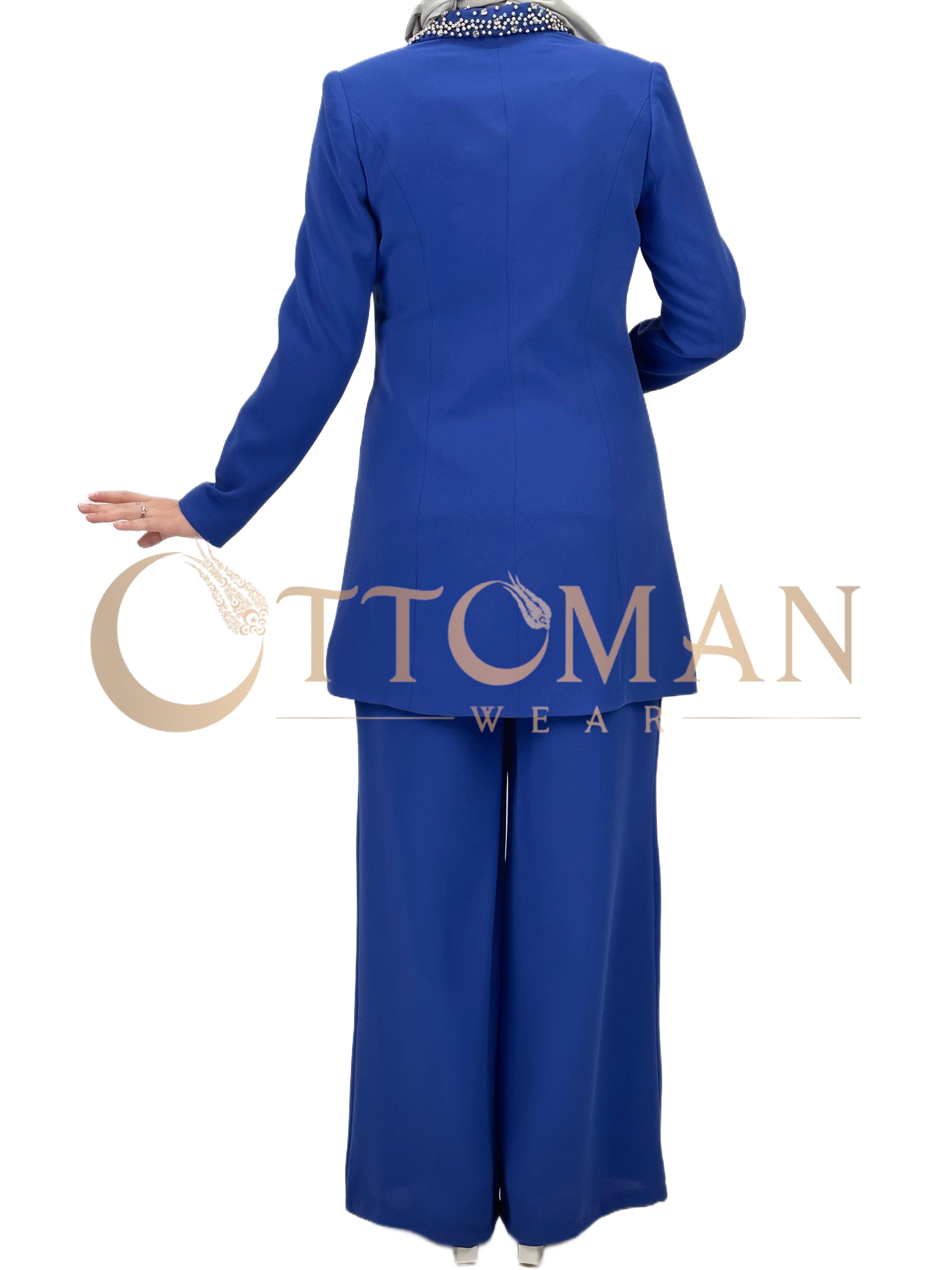 Abiye Pantolonlu Takım Mavi OTW40955