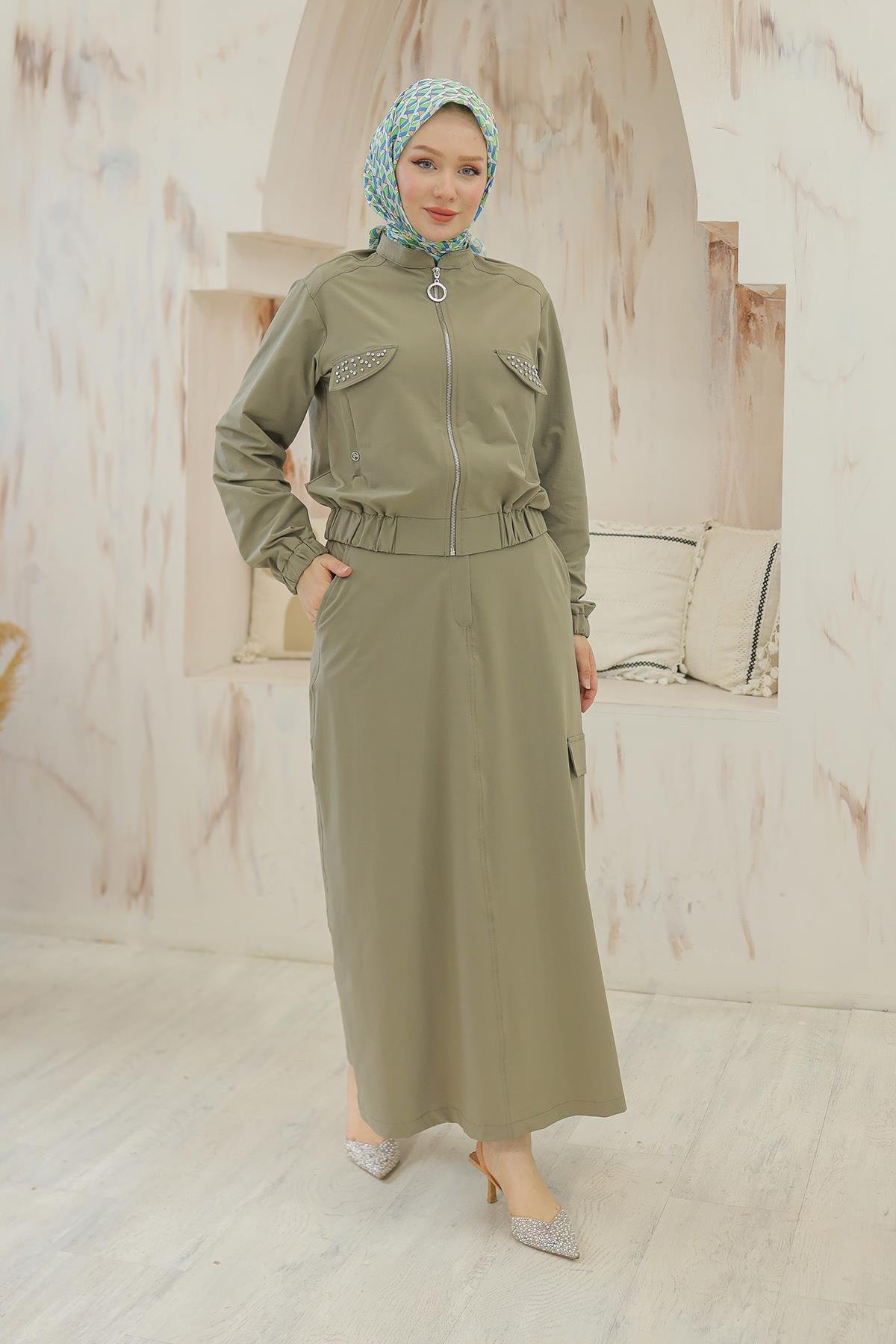 Armine Etekli Takım Haki OTW627