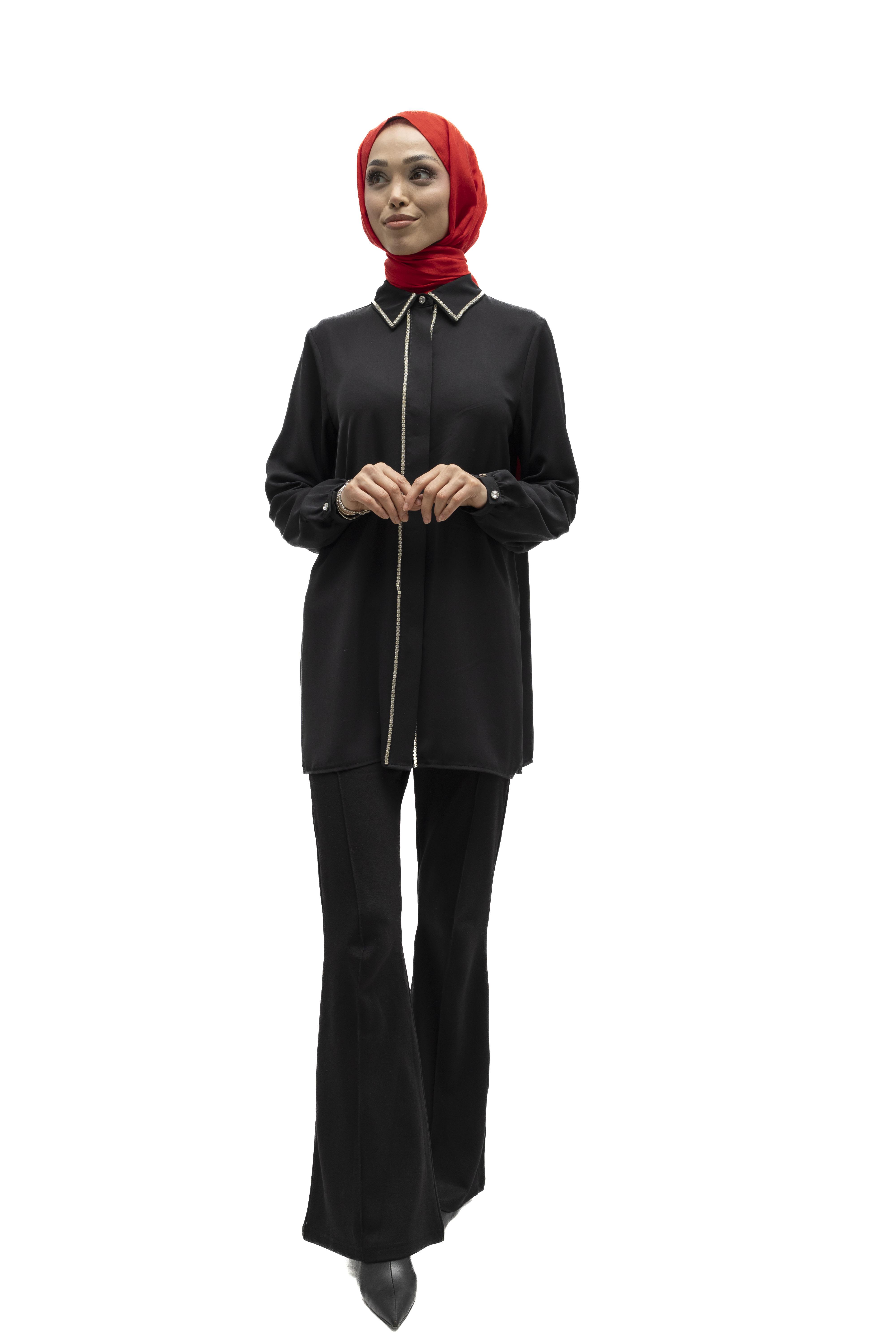 Armine Gömlek Siyah OTW301