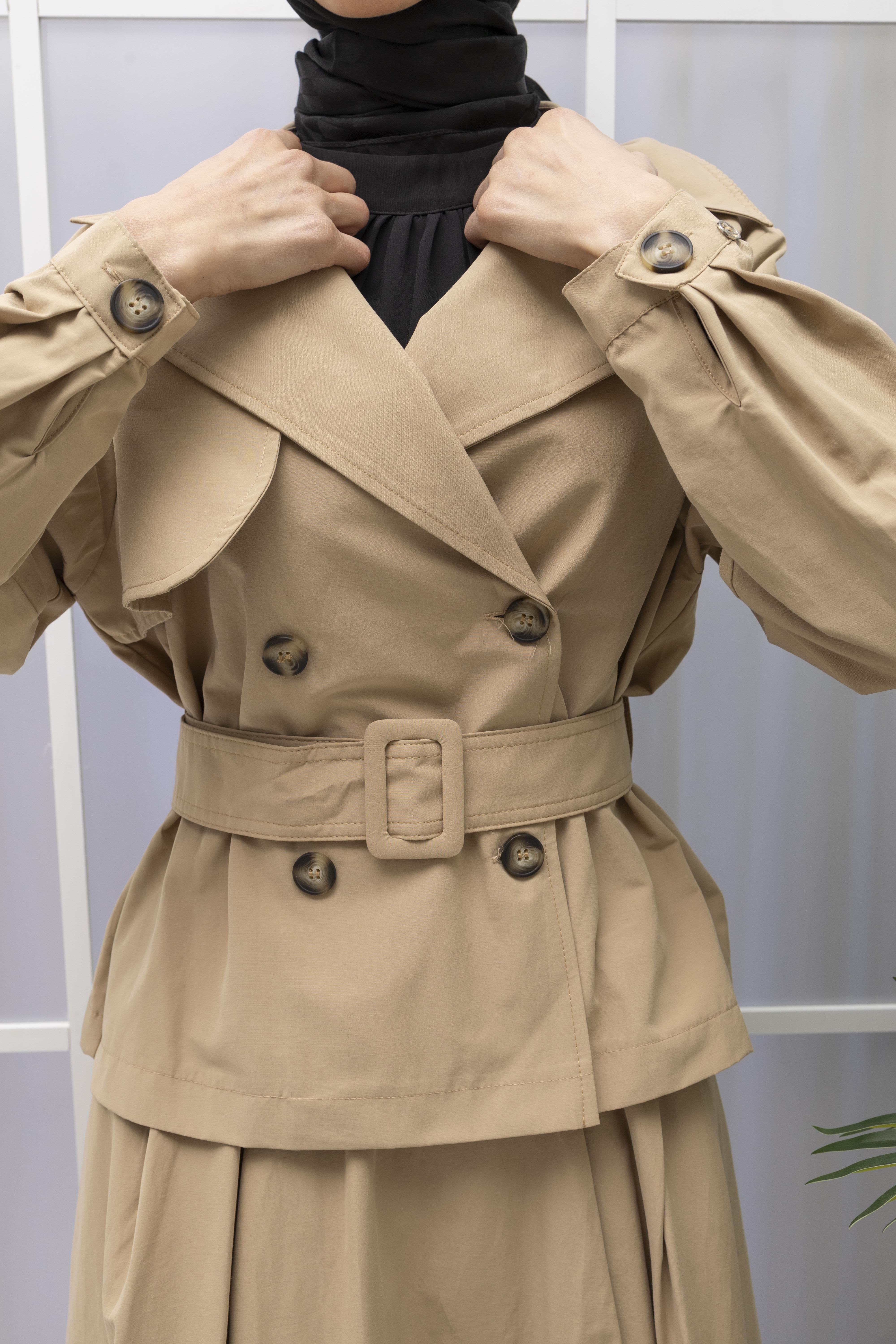 ARMİNE TREND ETEK CEKET TAKIM Bej OTW619