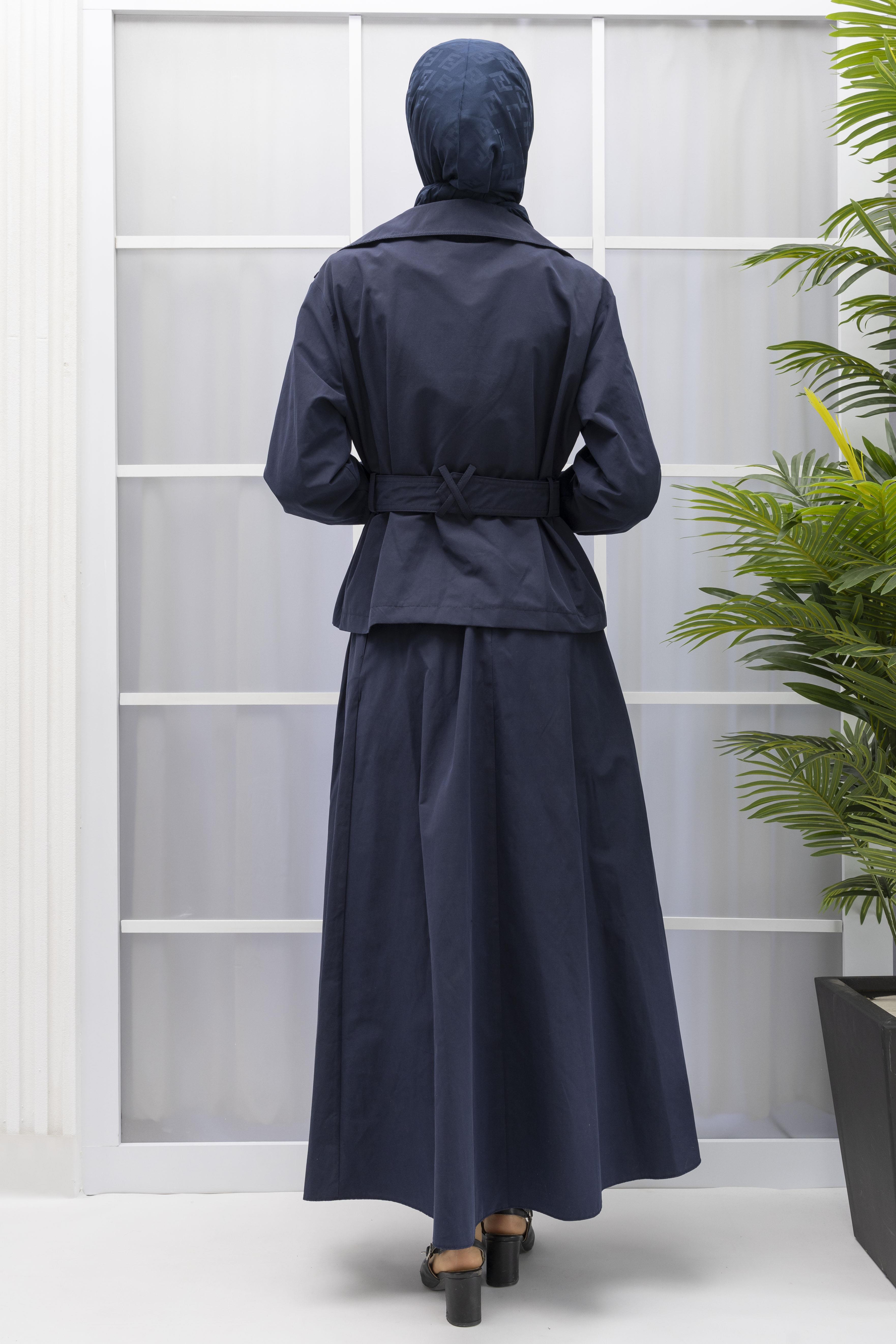 ARMİNE TREND ETEK CEKET TAKIM Lacivert OTW619