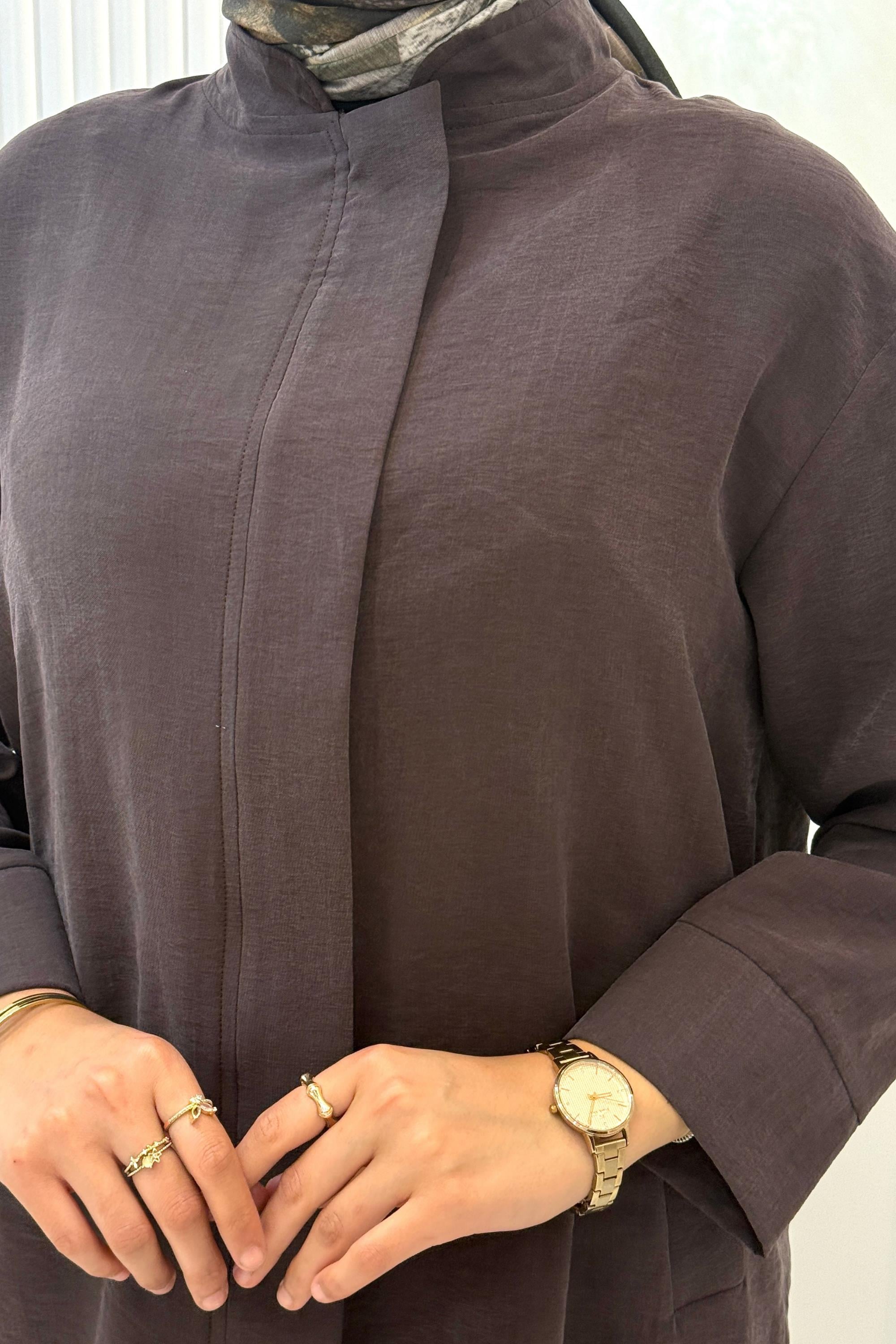 Armine Trend Sırt Detaylı Beli Lastikli Pantolonlu Takım Bitter OTW659