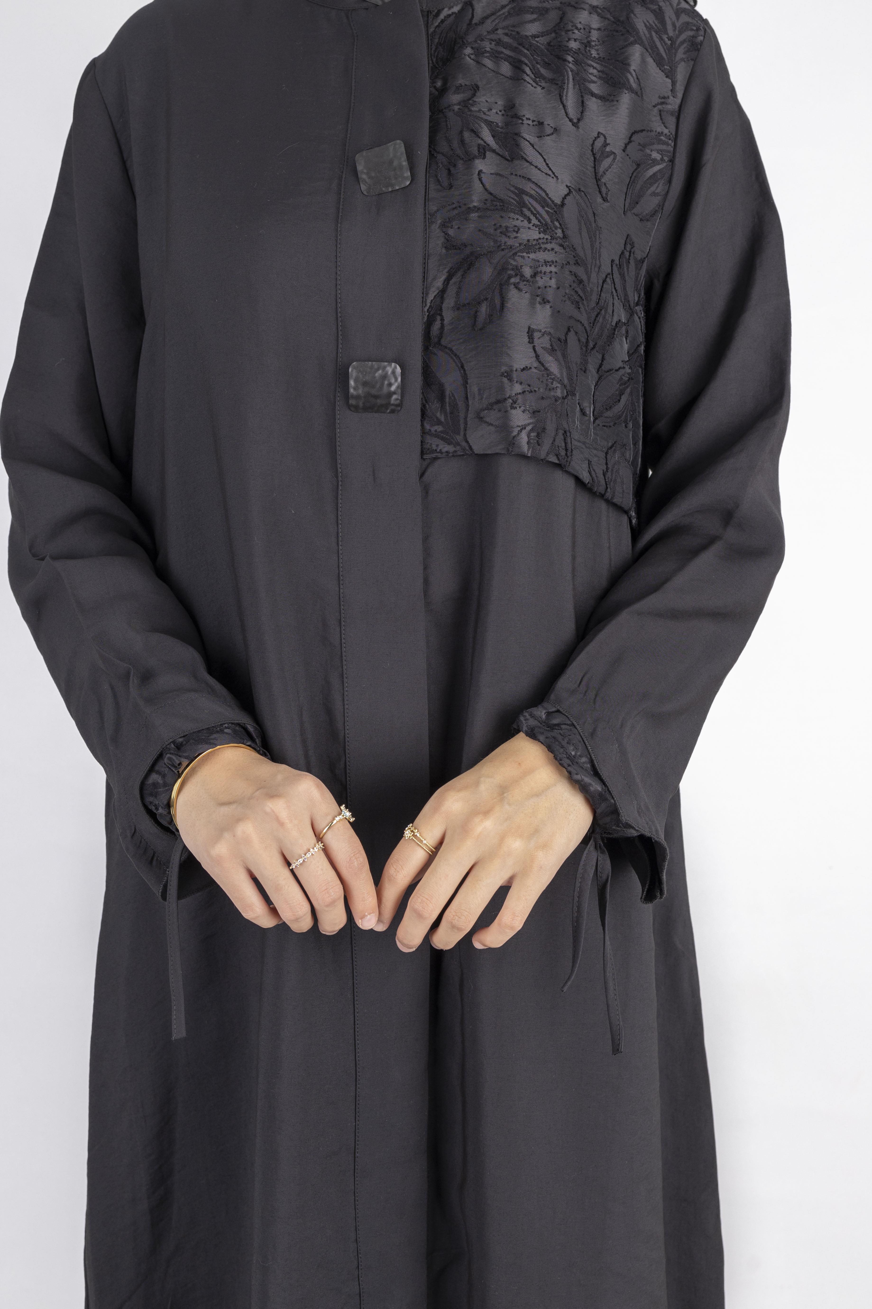 Bağlama Kol Detaylı Şık Kap Siyah OTW6009