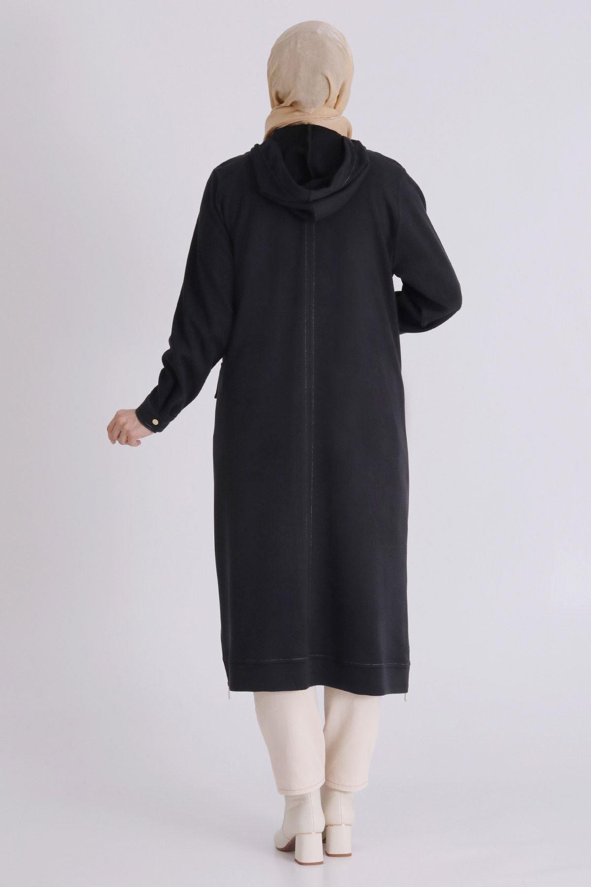 Behrem Büyük Beden Kap Siyah OTW25141