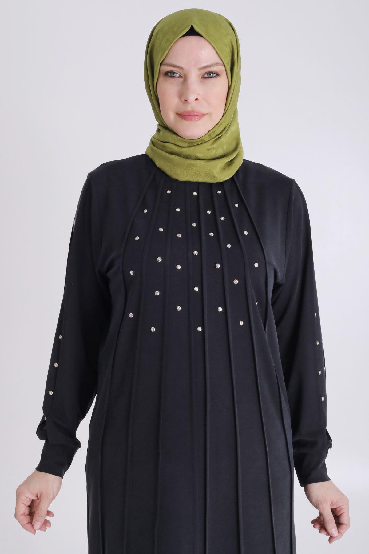 Behrem Büyük Beden Lyocell SporTunik Siyah OTW20118