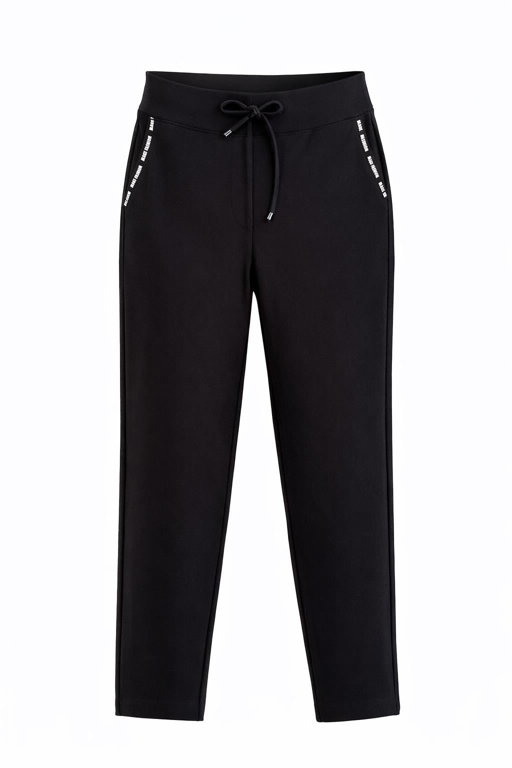 Belden Bağcıklı Rahat Kalıp Denim Pantolon Siyah OTW9843