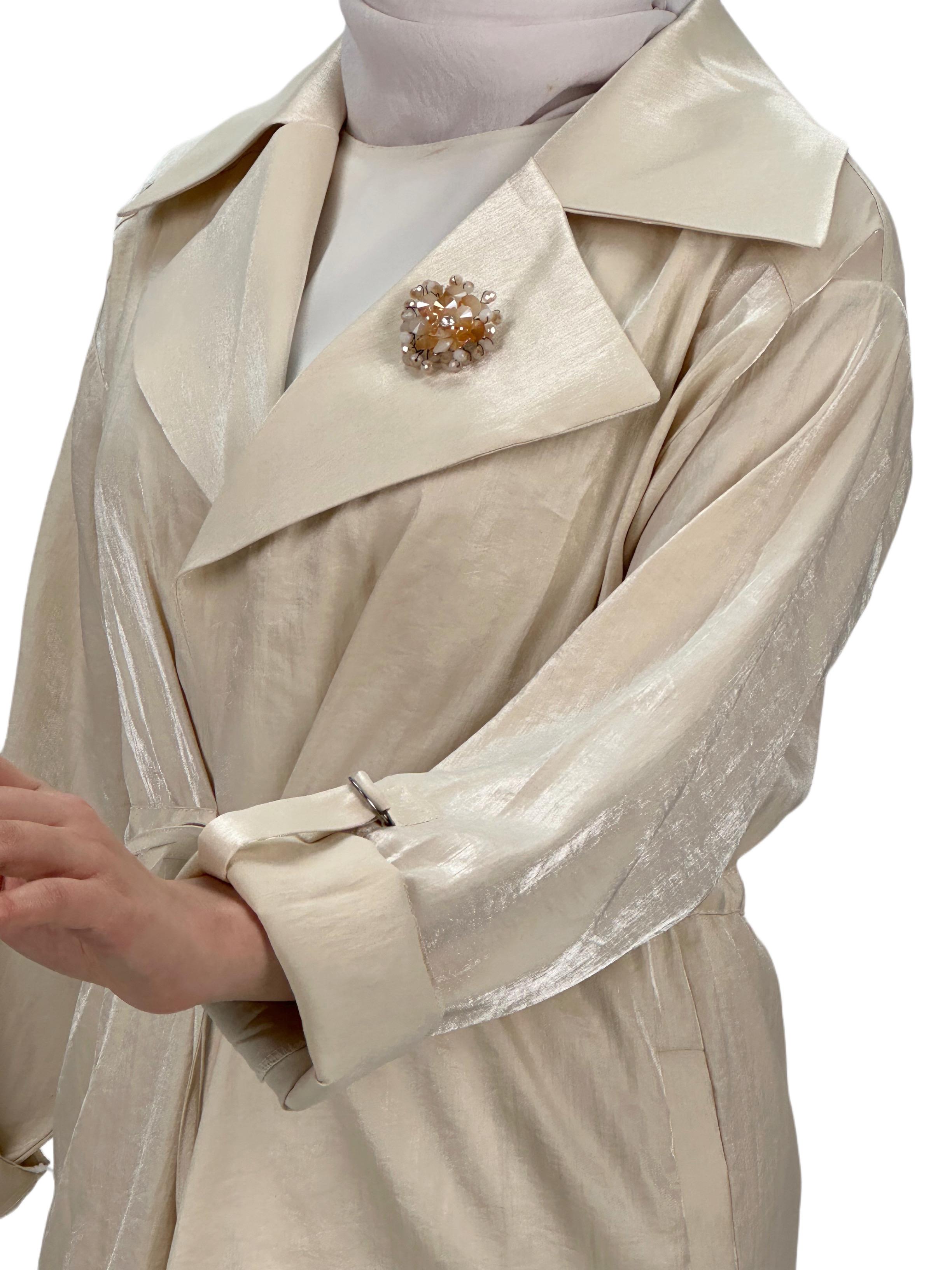 Belden Bağlamalı Ceket Bej OTW1103