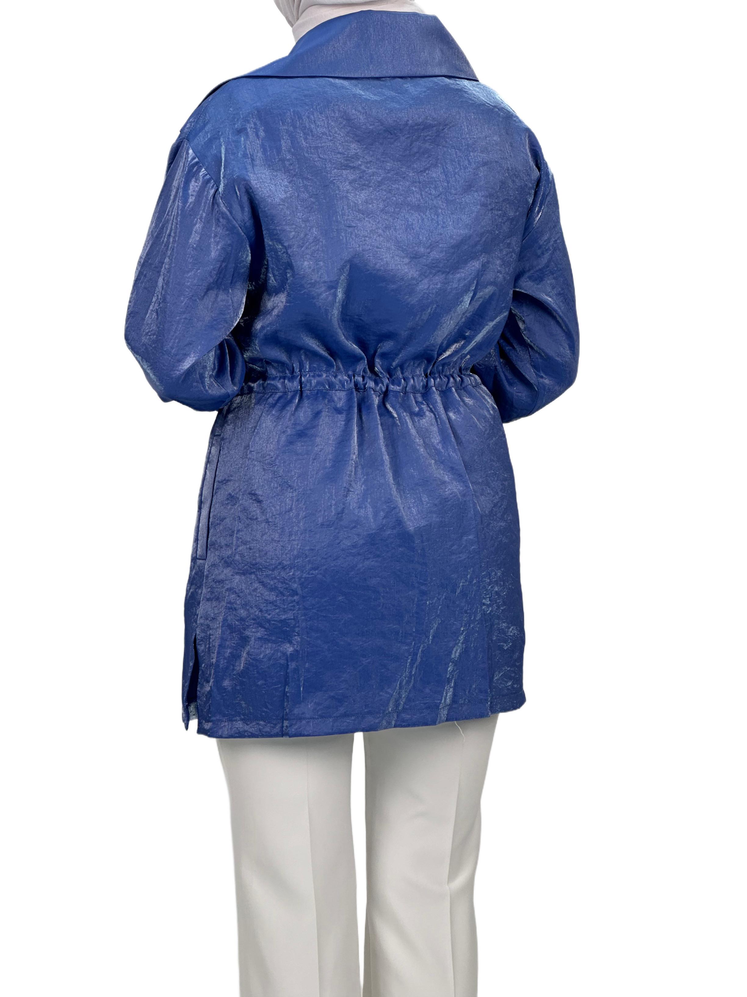 Belden Bağlamalı Ceket Lacivert OTW1103