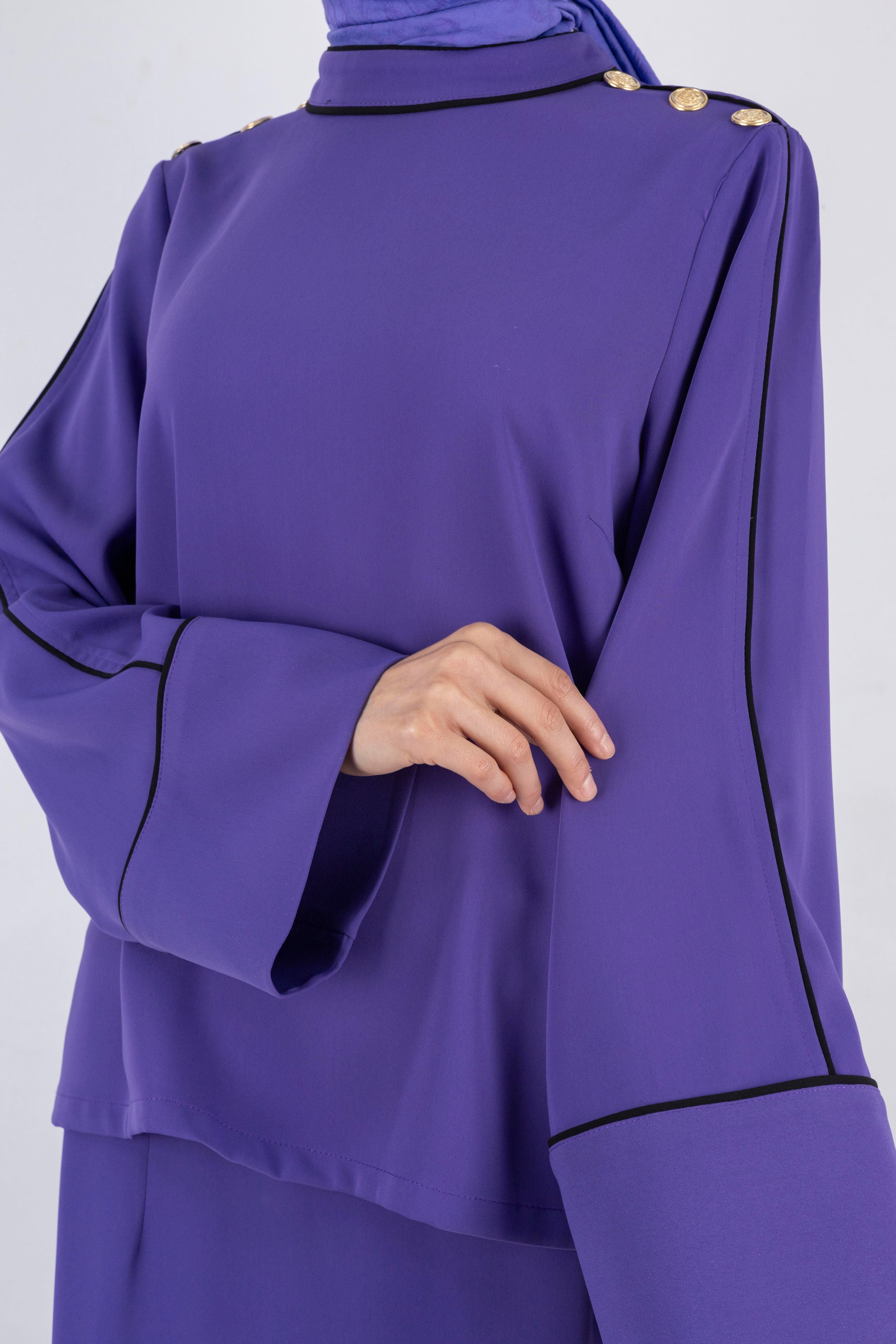 Biyeli Etekli Takım Mor OTW1003