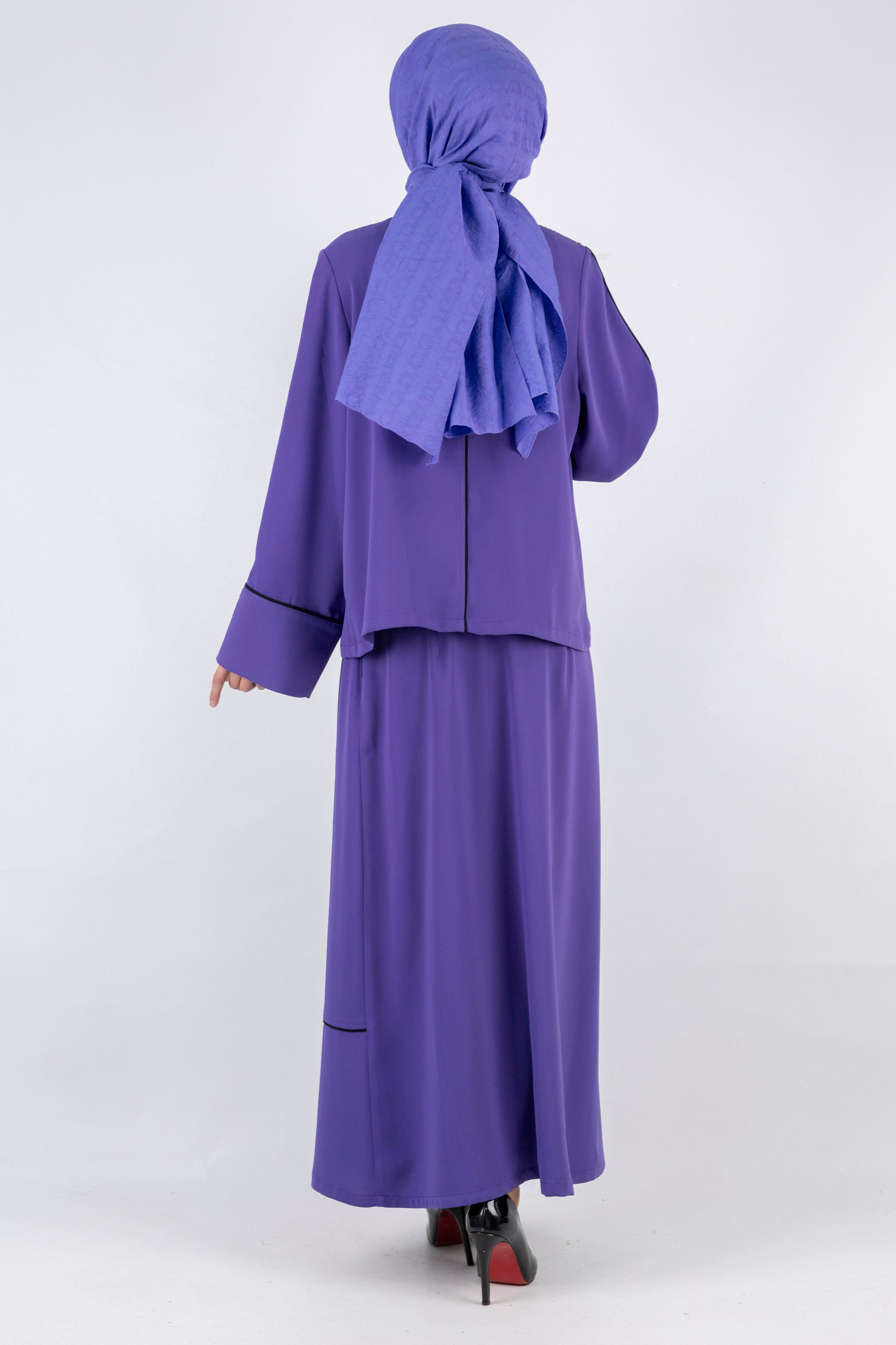 Biyeli Etekli Takım Mor OTW1003