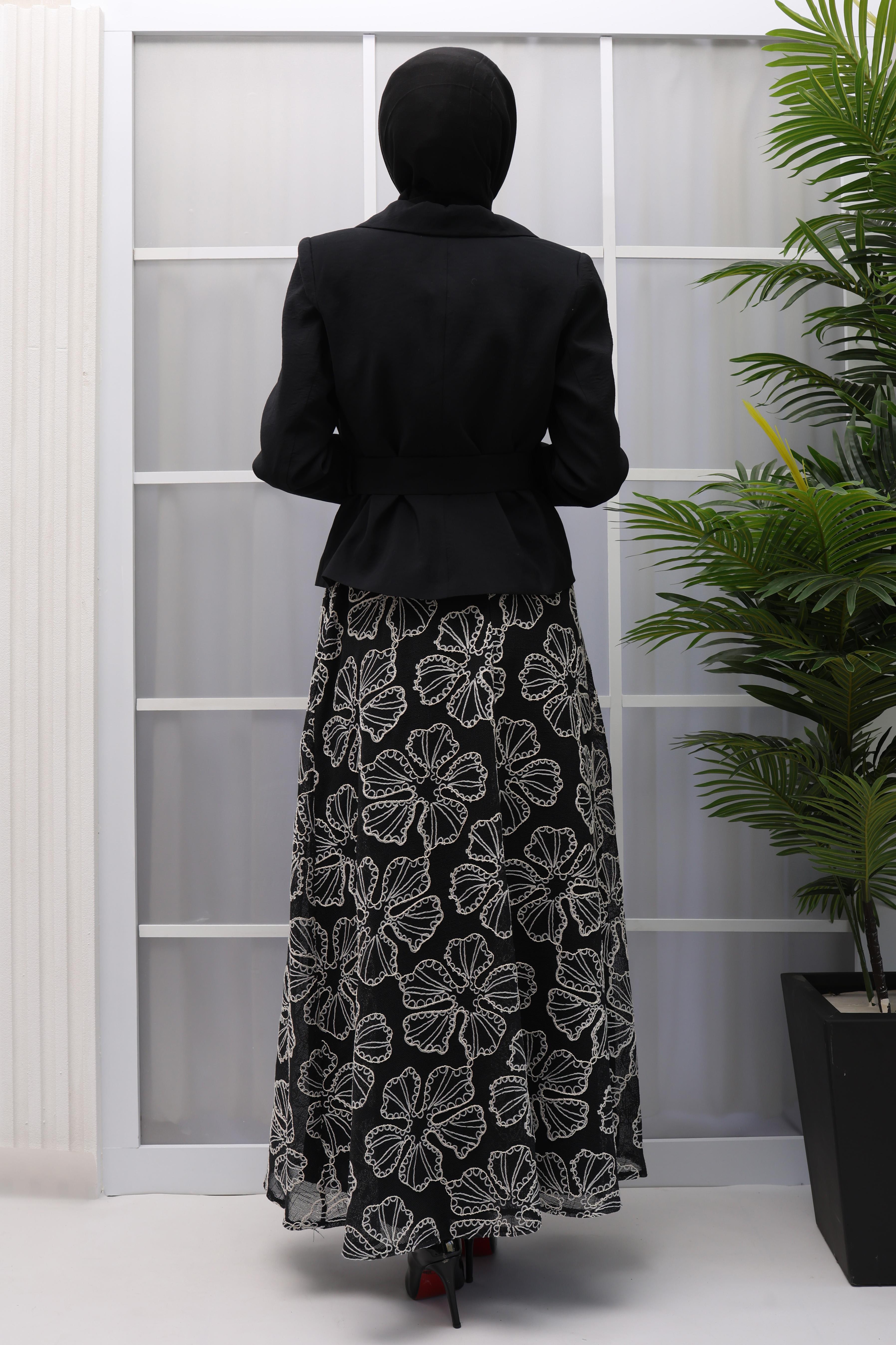 BLAZER CEKETLİ ETEKLİ TAKIM Siyah OTW44825