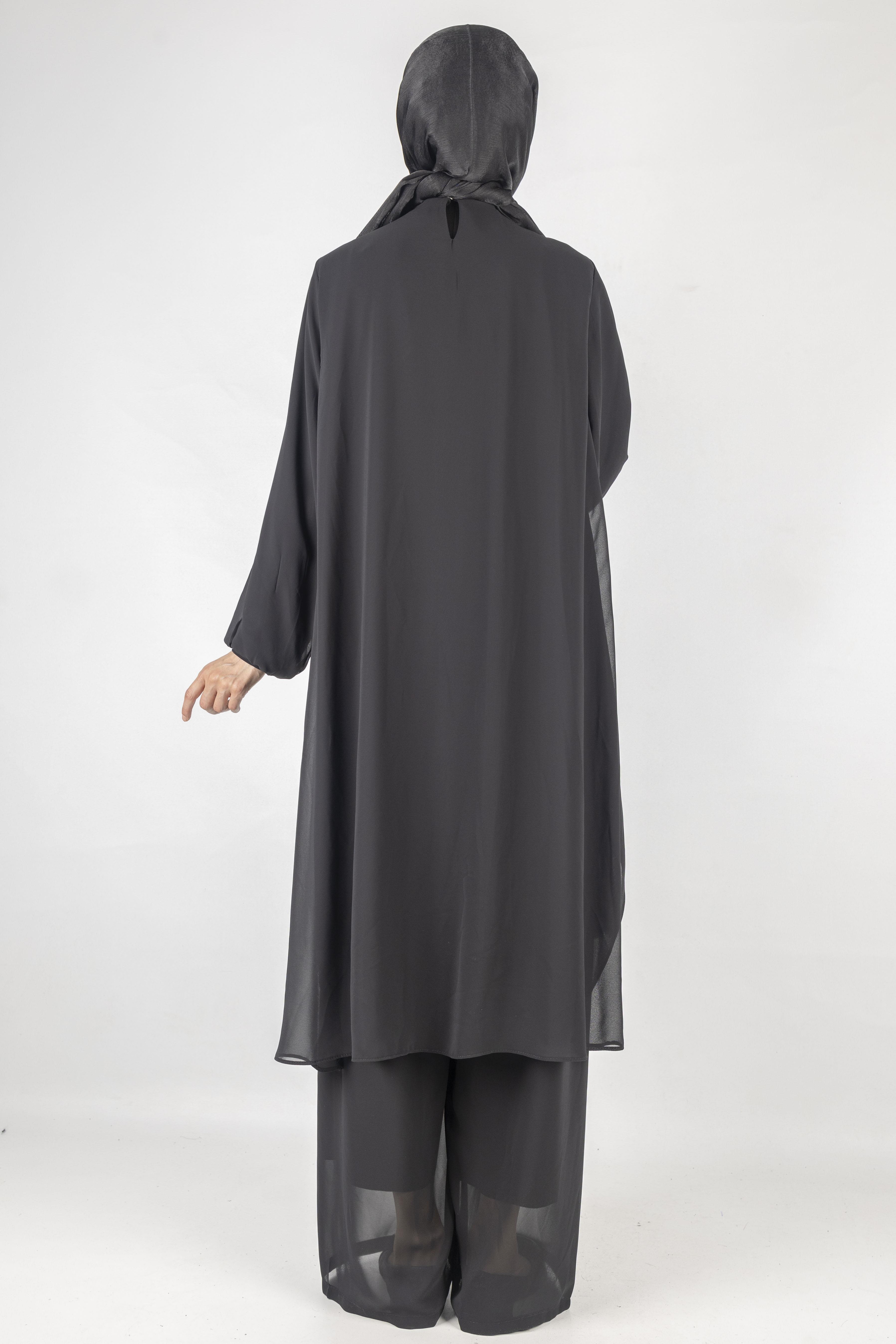 Büyük Beden Abiye Takım Siyah OTW486