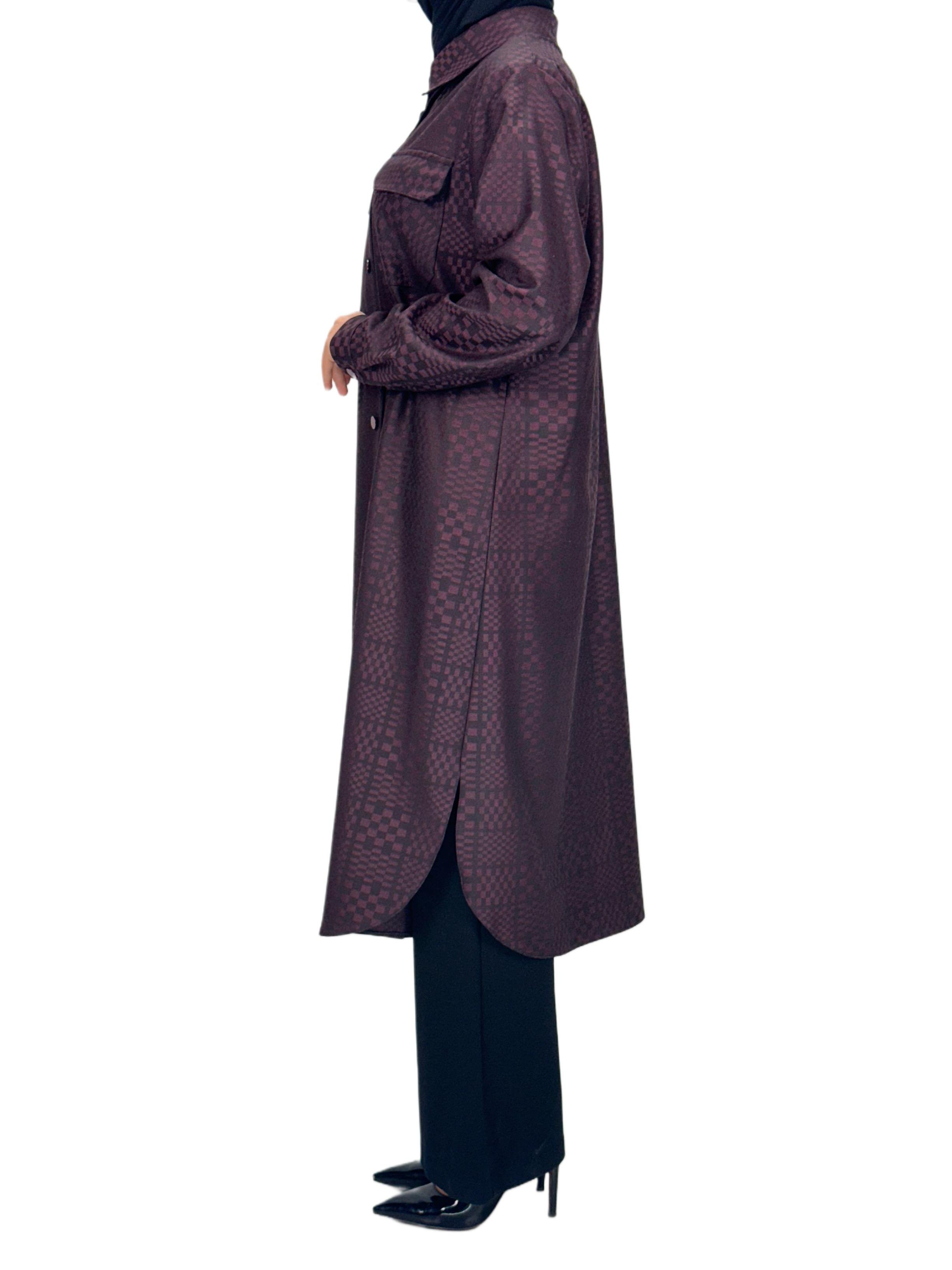 Büyük Beden Cepli Tunik Bordo OTW2102