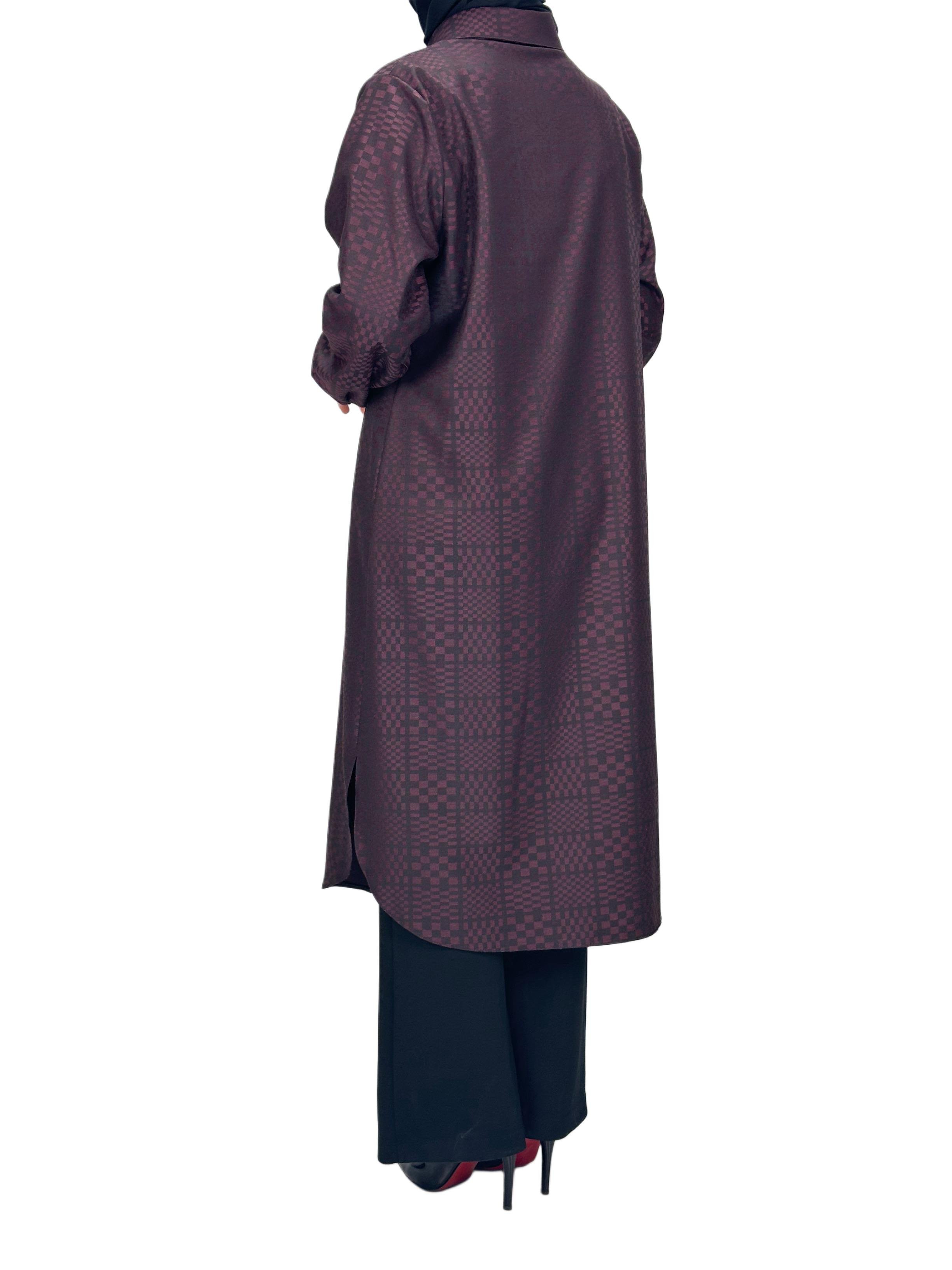 Büyük Beden Cepli Tunik Bordo OTW2102