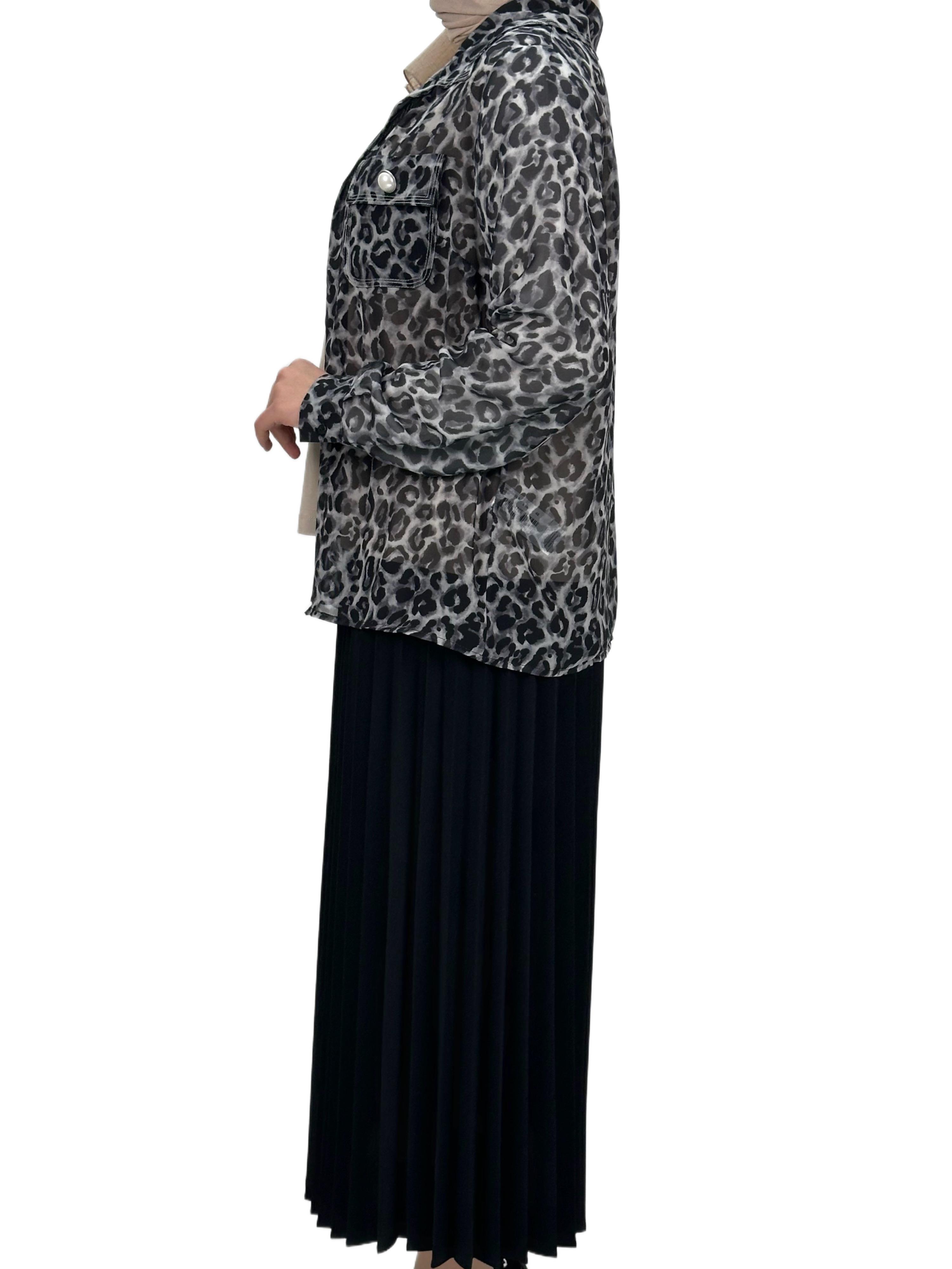 Büyük Beden Gömlek ve Bluz Takım Siyah OTW60014