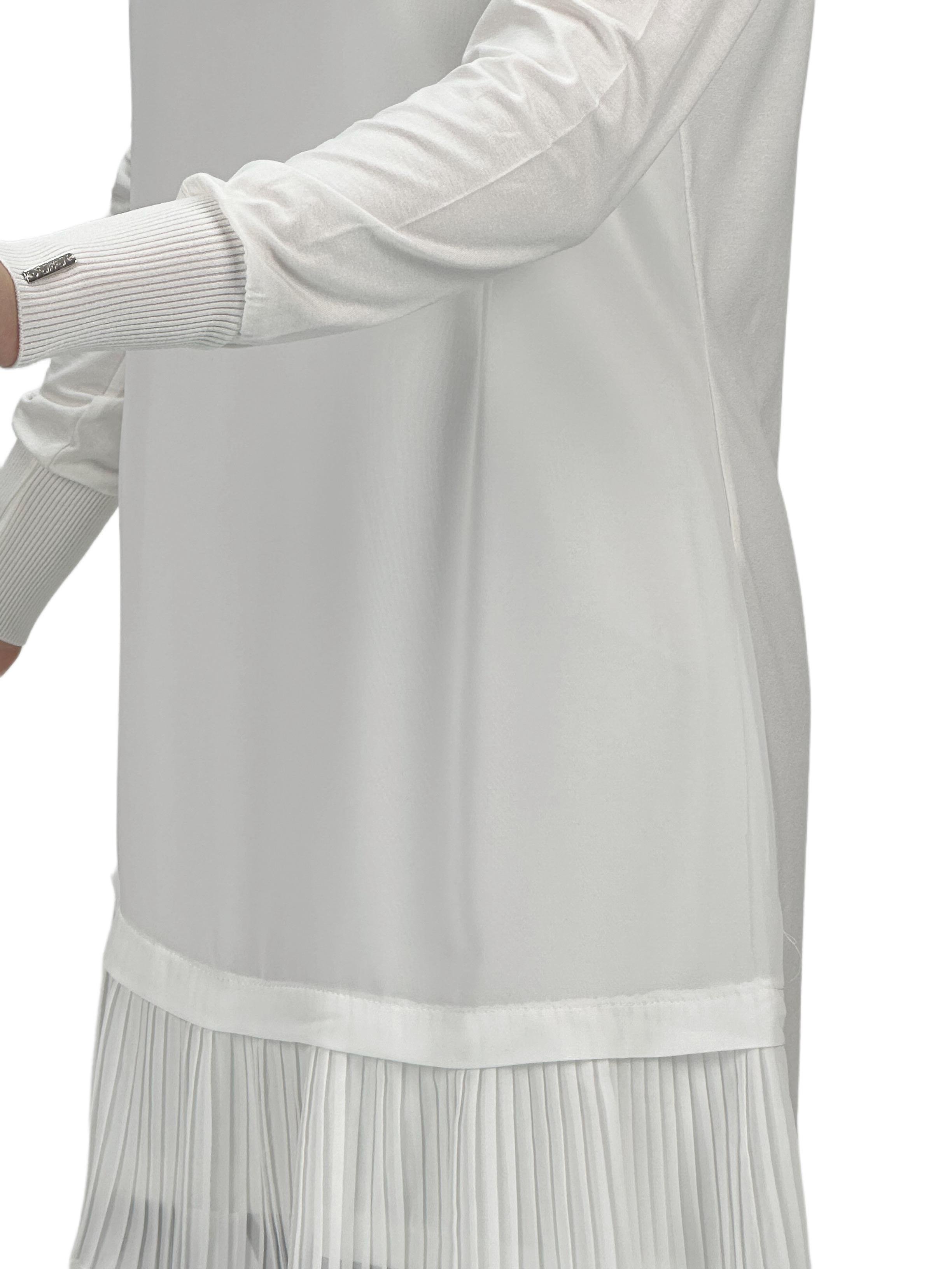 Büyük Beden Piliseli Kollu İçlik Ekru OTW877