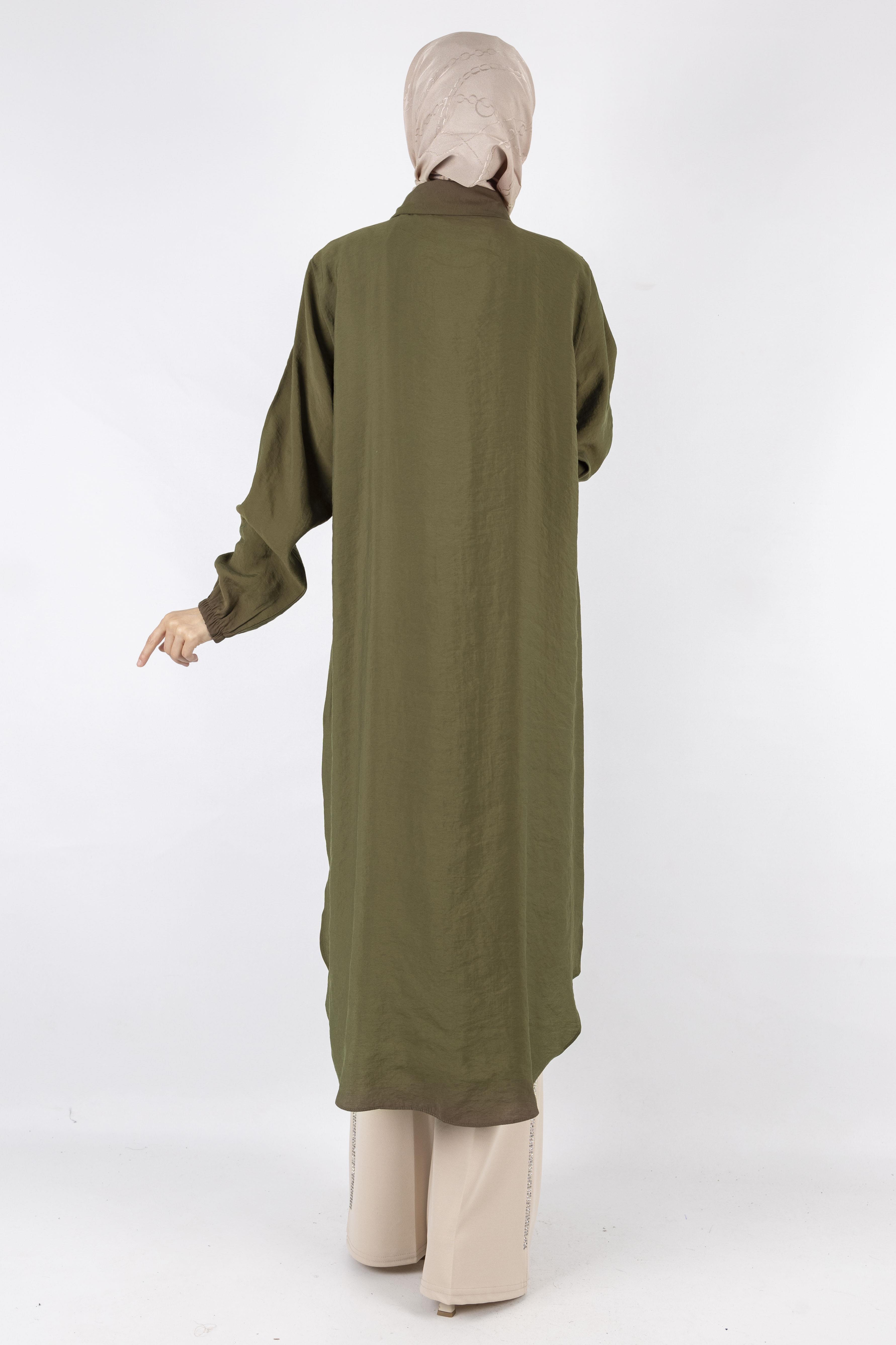 Büyük Beden Tunik Kahve OTW490