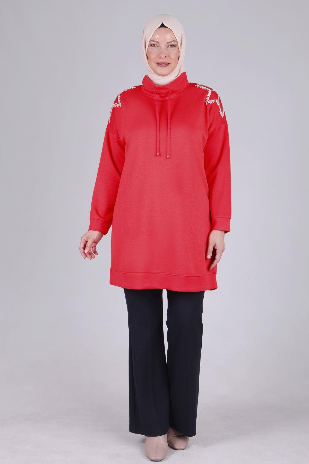 Büyük Beden Tunik Mercan OTW20107