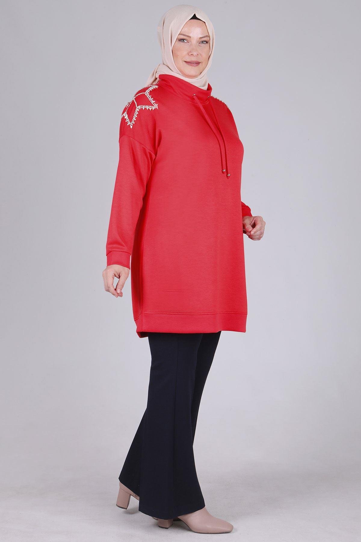 Büyük Beden Tunik Mercan OTW20107