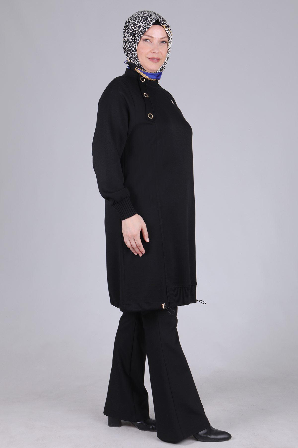 Büyük Beden Tunik Siyah OTW20106