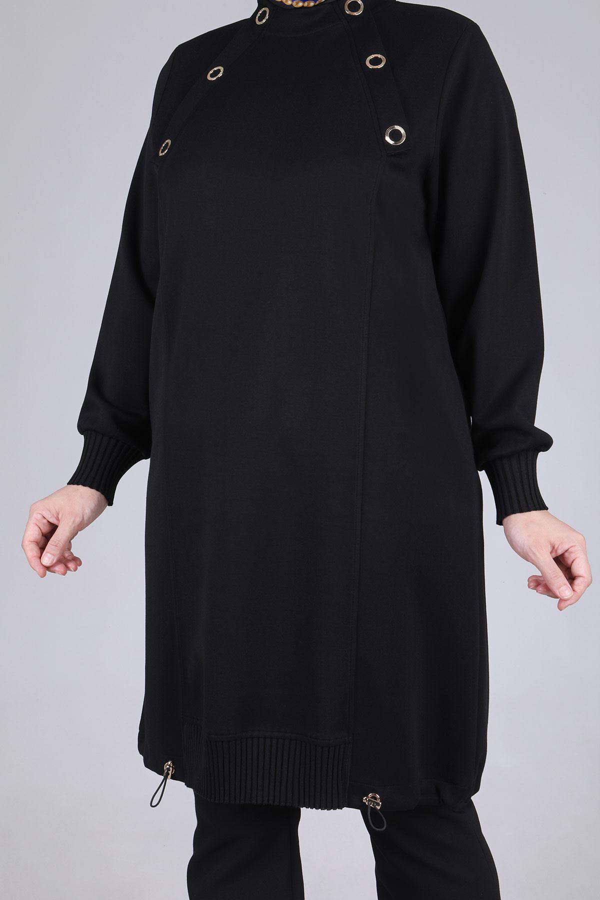 Büyük Beden Tunik Siyah OTW20106