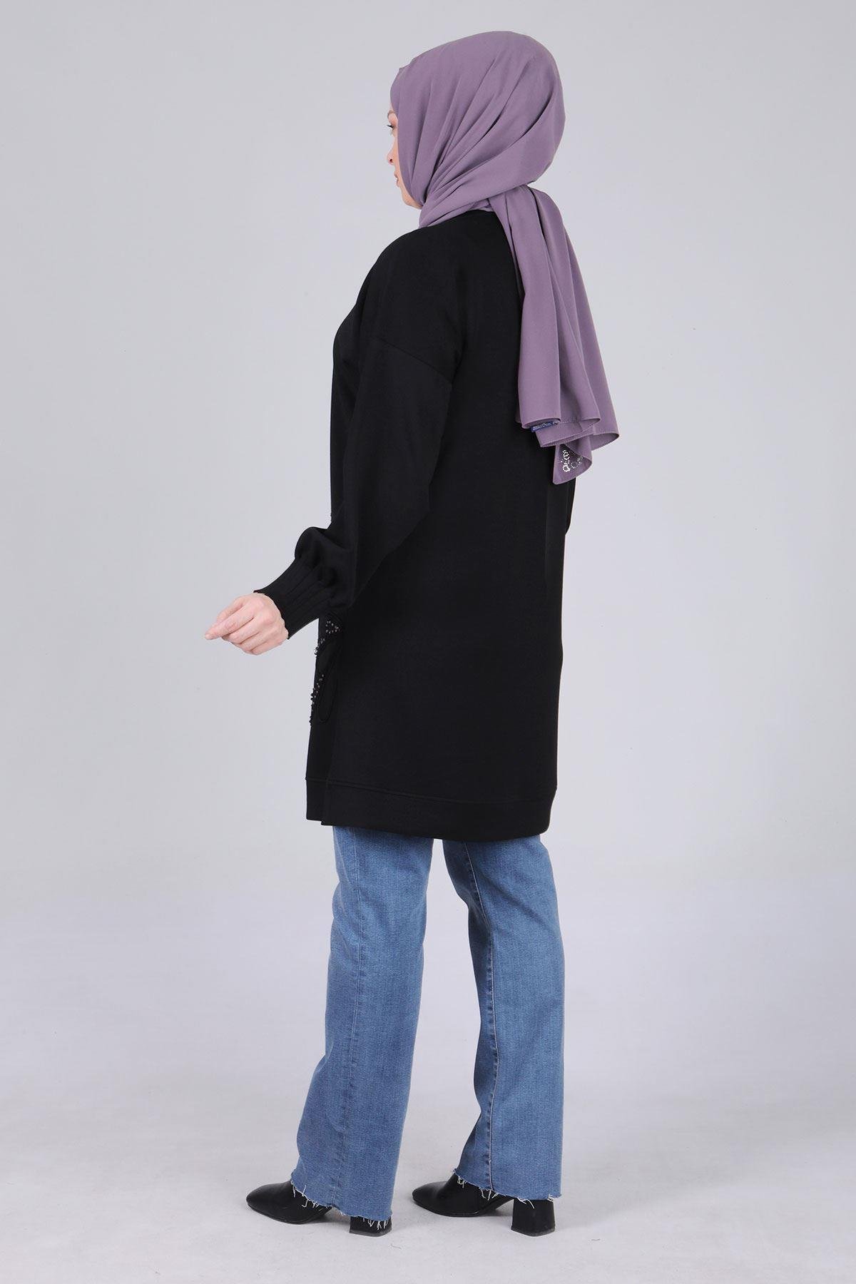 Büyük Beden Tunik Siyah OTW20112