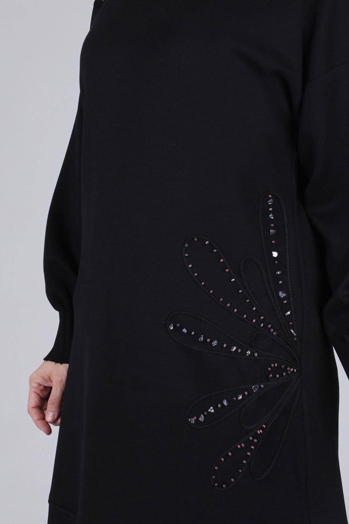 Büyük Beden Tunik Siyah OTW20112