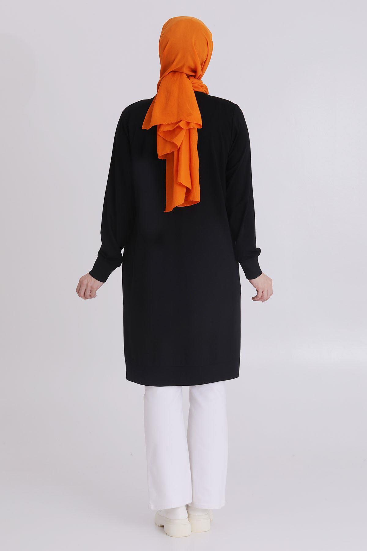 Büyük Beden Tunik Siyah OTW20116