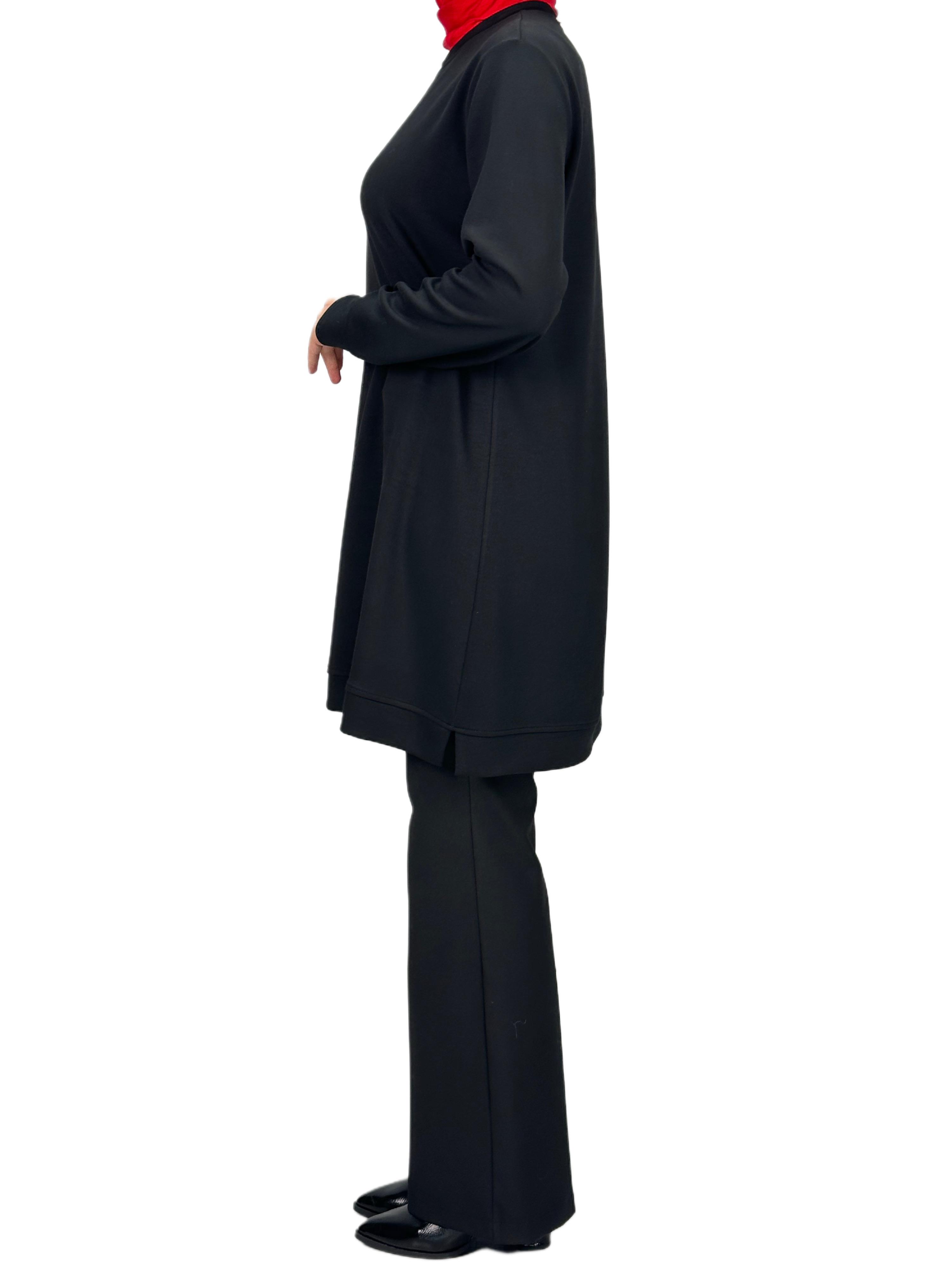 Büyük Beden Tunik Siyah OTW2117