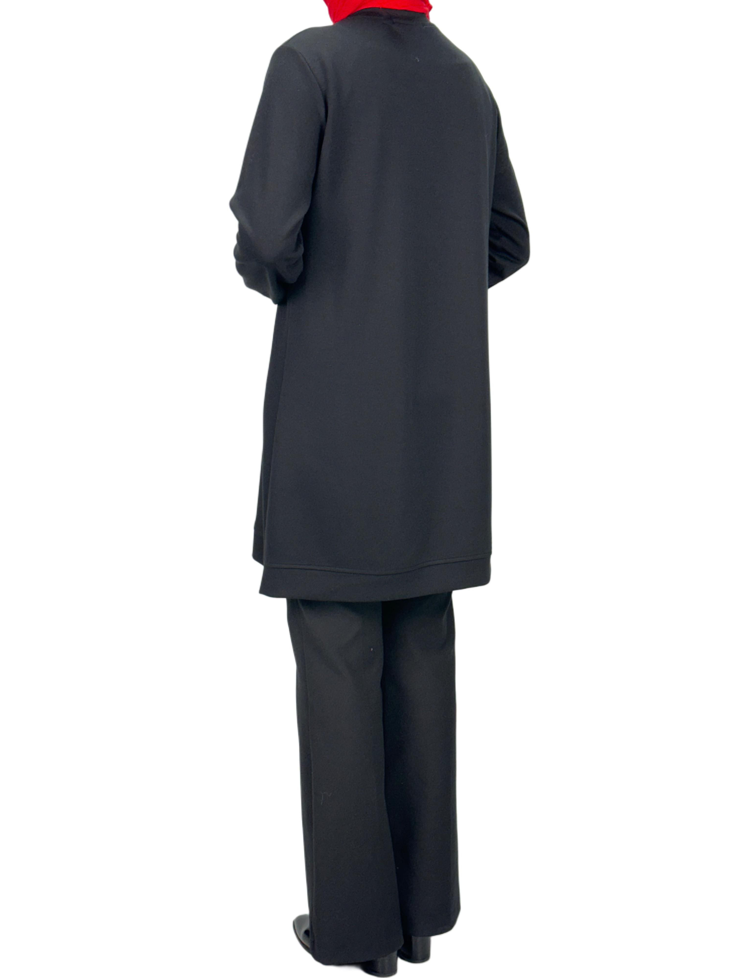 Büyük Beden Tunik Siyah OTW2117