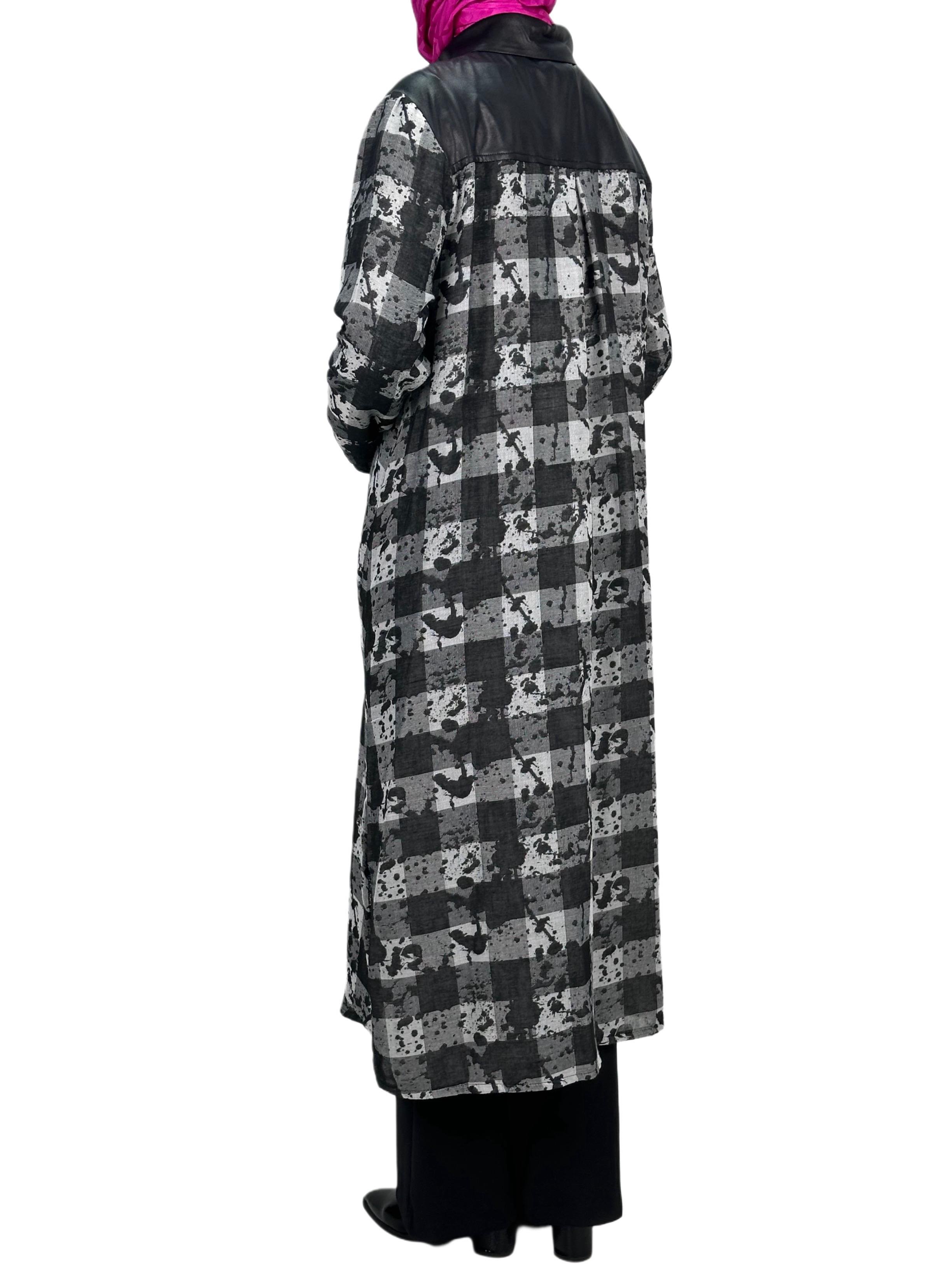 Büyük Beden Uzun Tunik Siyah OTW43401