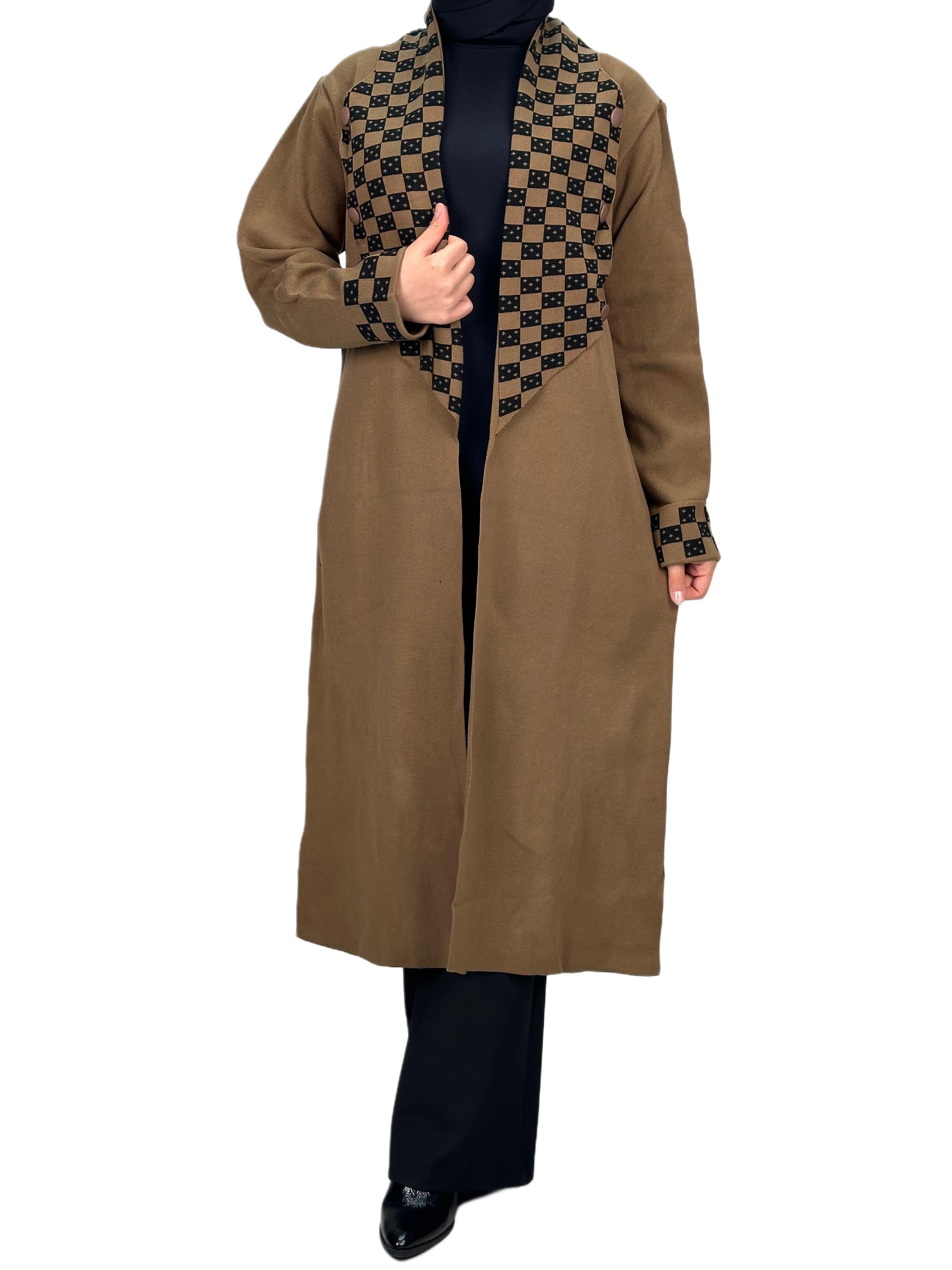 Çelik Örme Triko Hırka Kahve OTW116