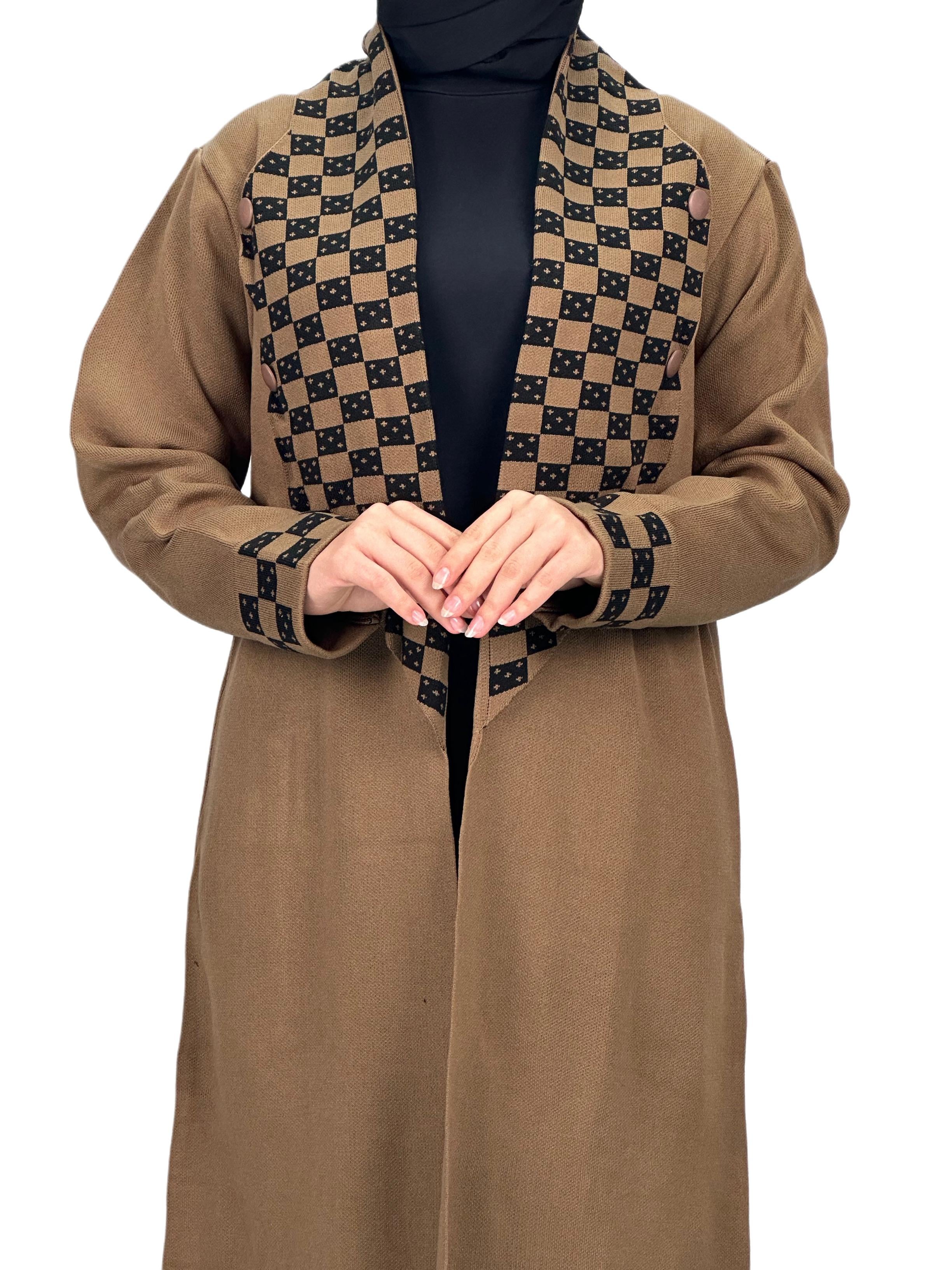 Çelik Örme Triko Hırka Kahve OTW116