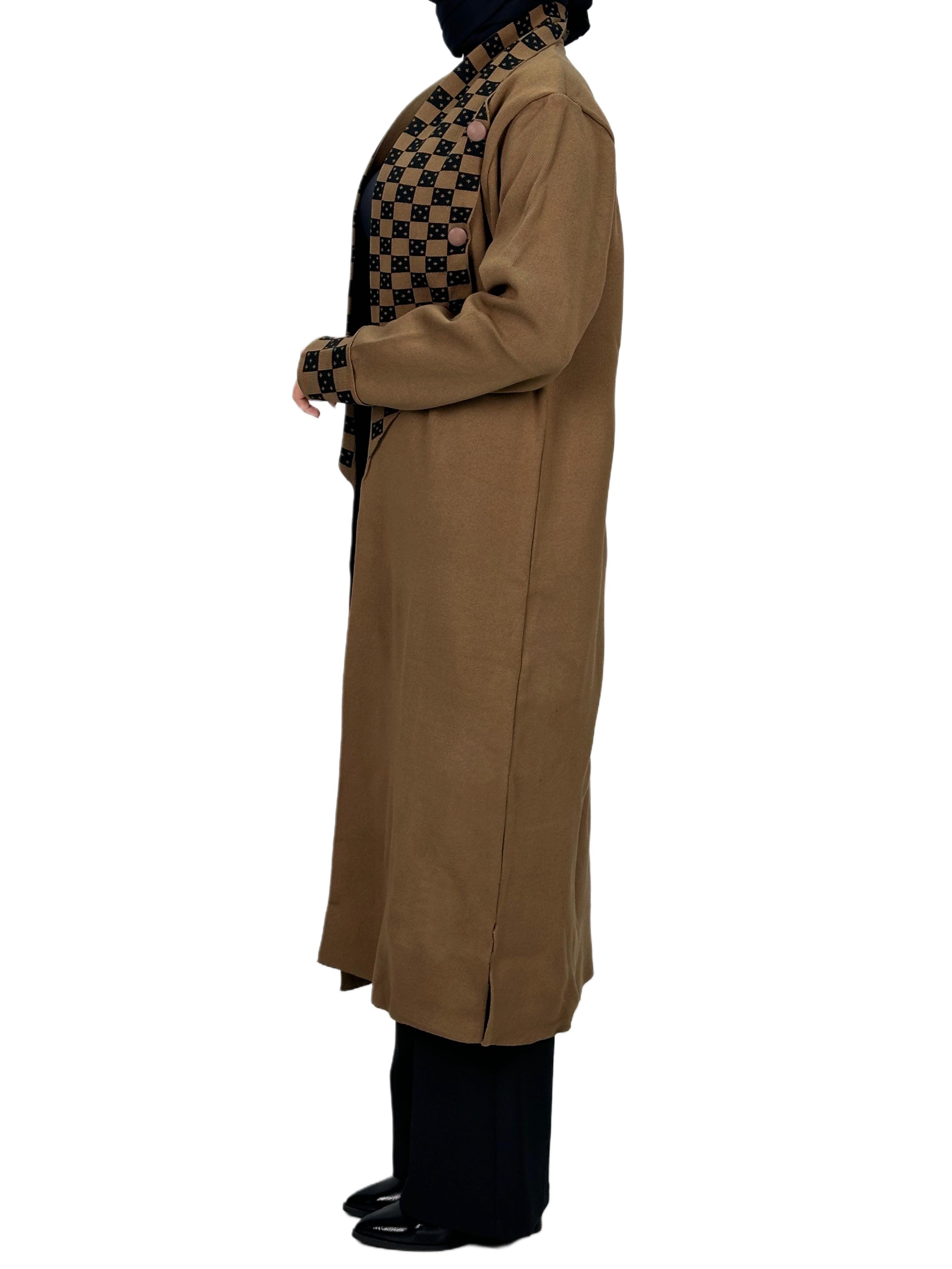 Çelik Örme Triko Hırka Kahve OTW116