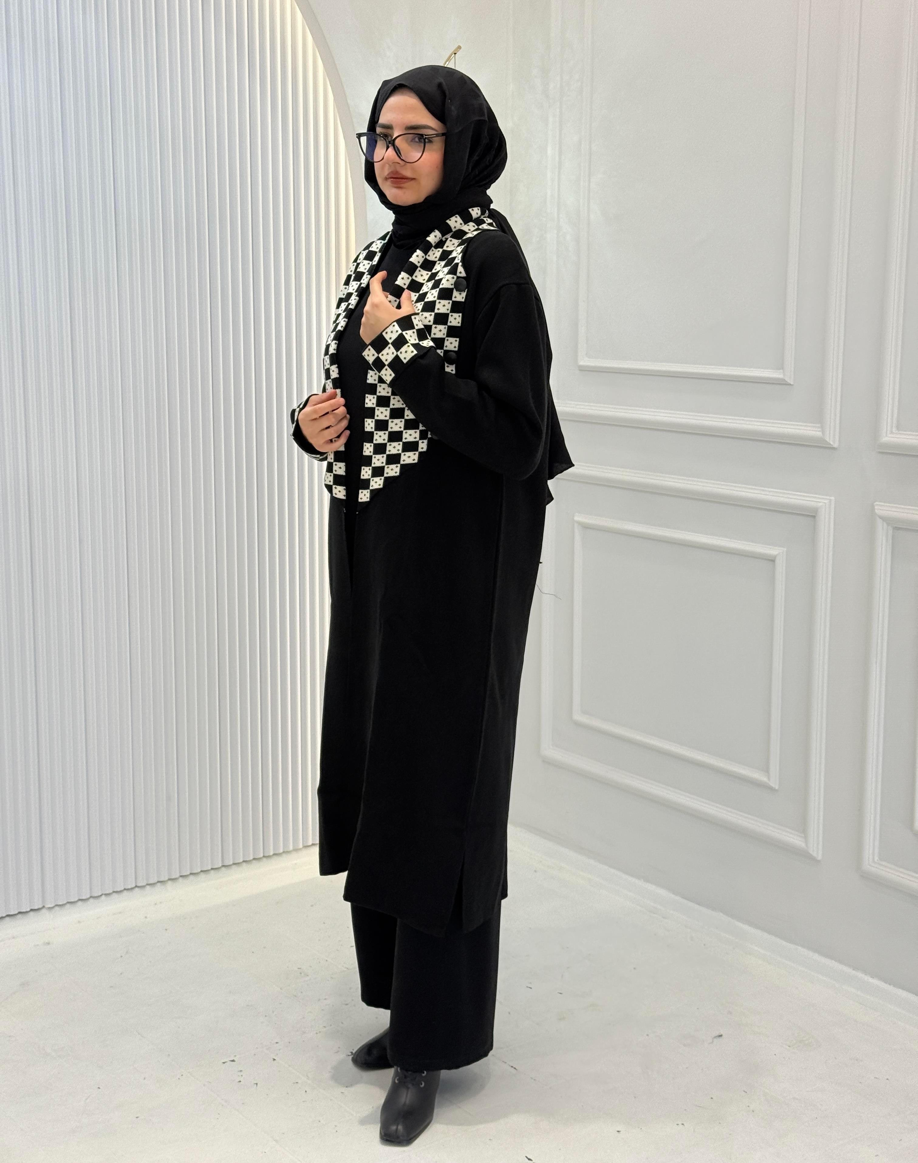 Çelik Örme Triko Hırka Siyah OTW116