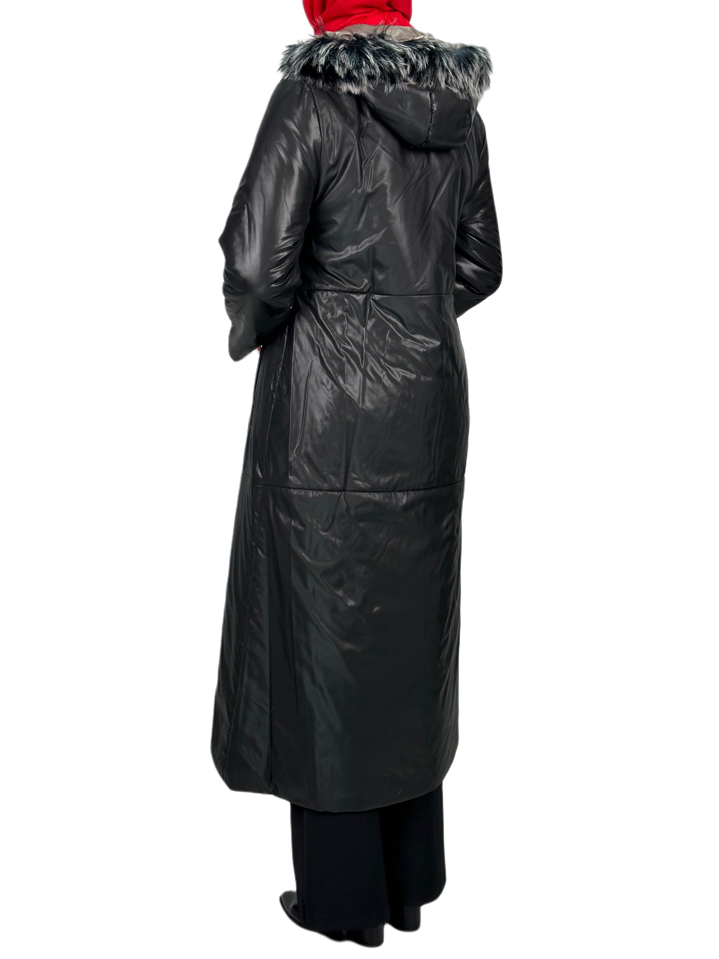 Çift Taraflı Şişme Mont Siyah OTW36250