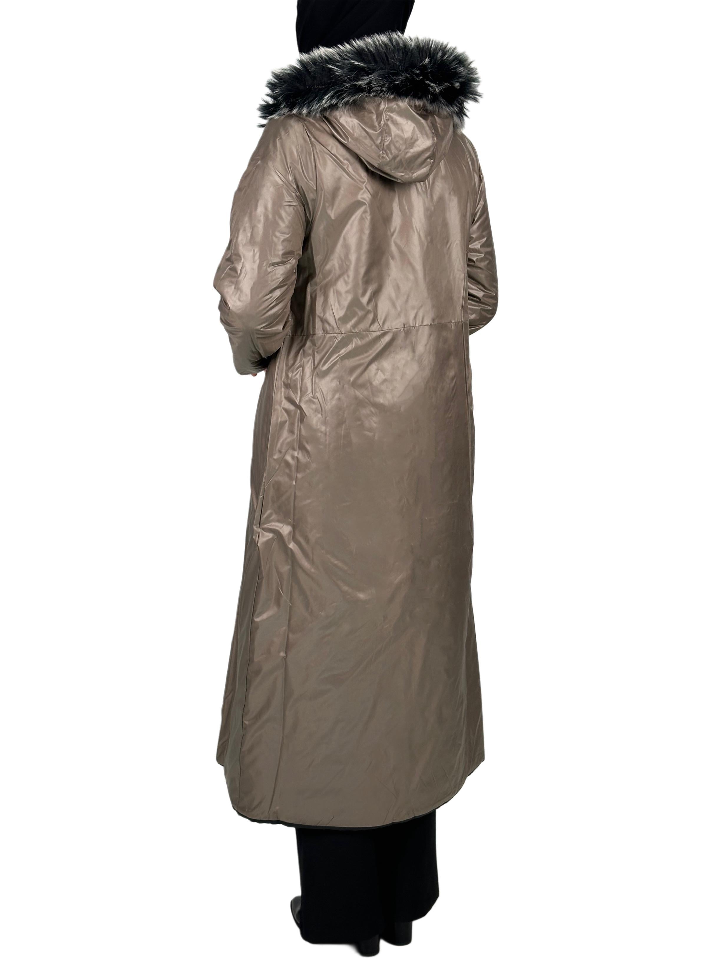 Çift Taraflı Şişme Mont Siyah OTW36250