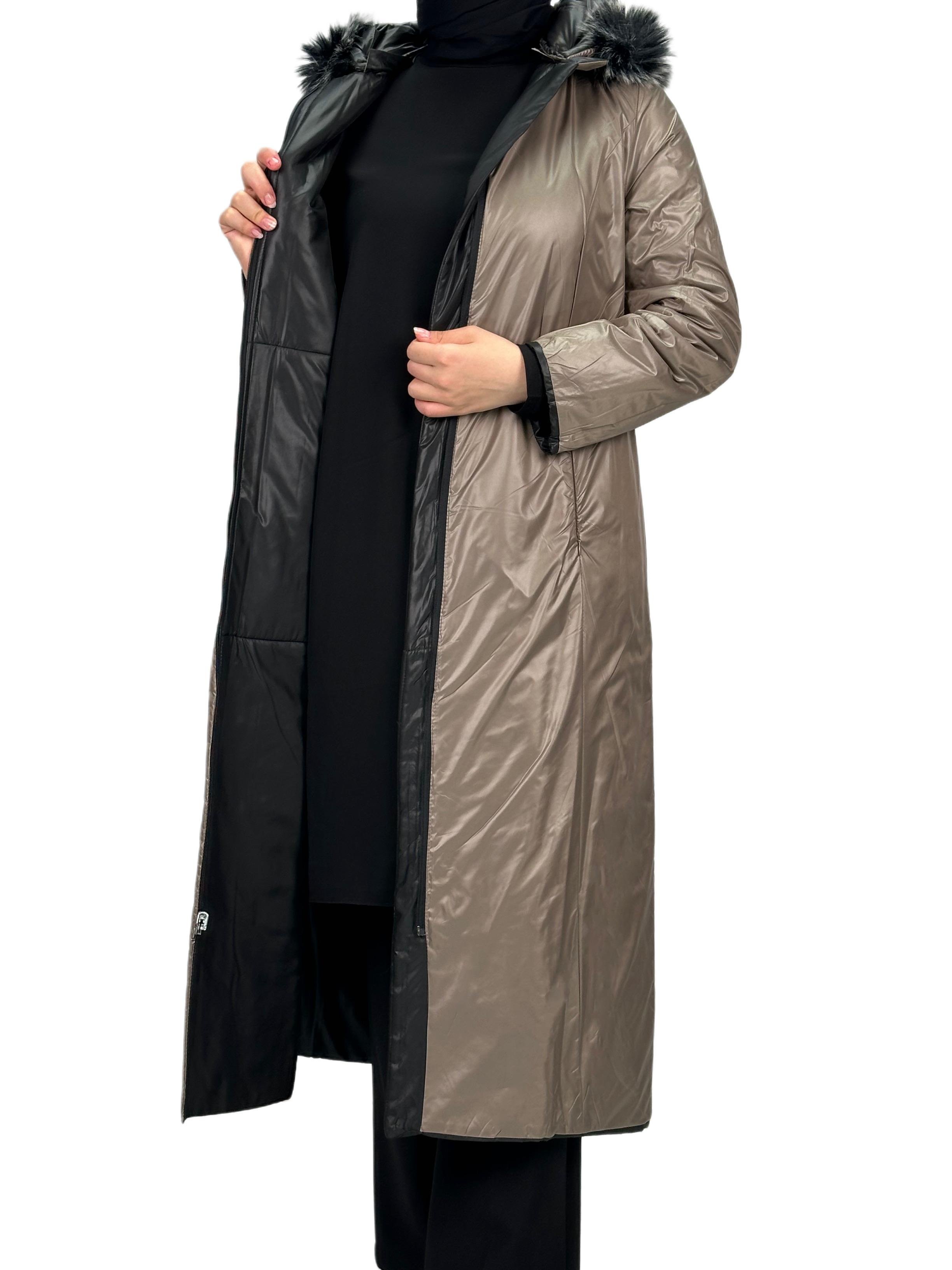 Çift Taraflı Şişme Mont Siyah OTW36250