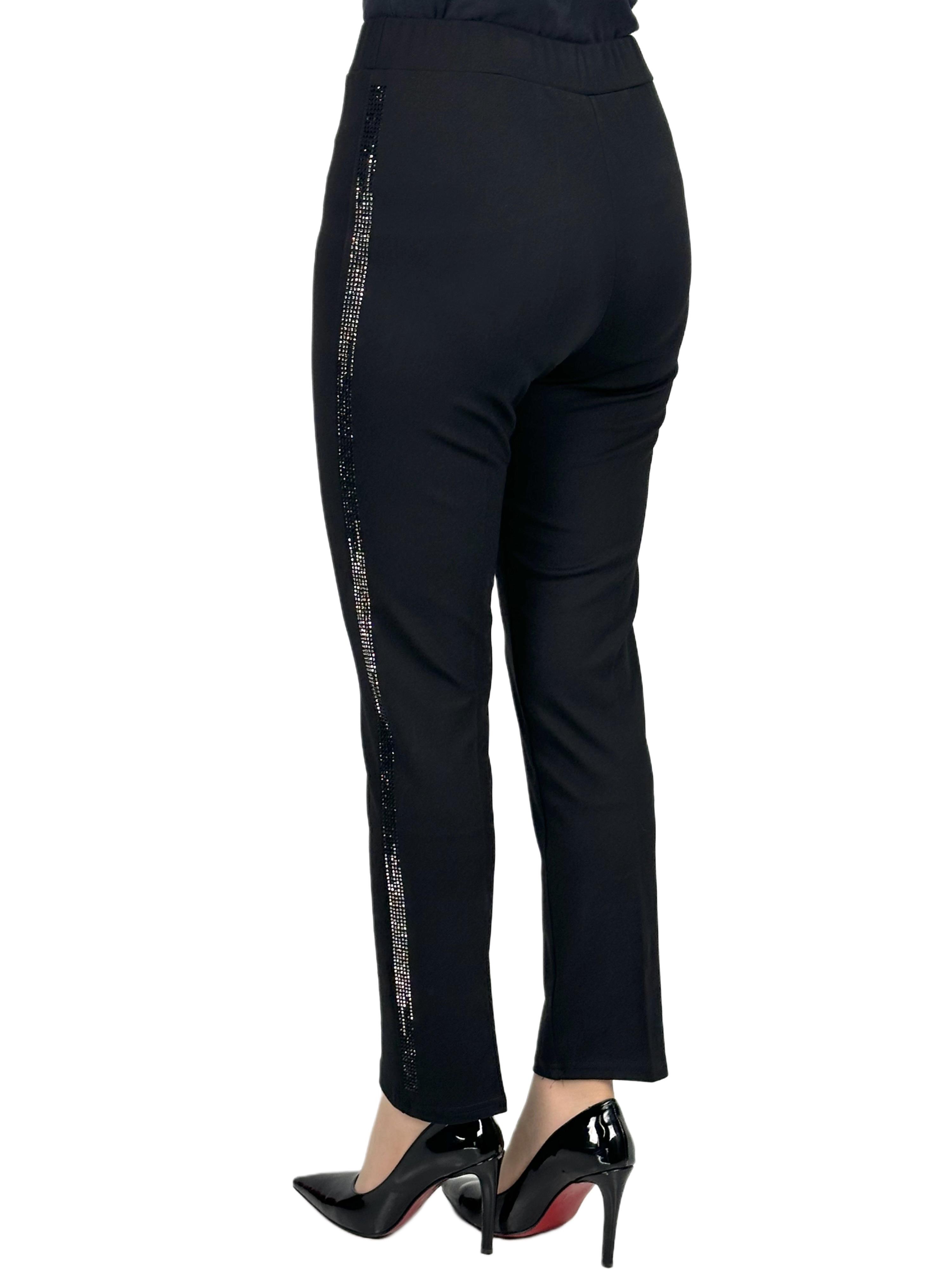 Dar Paça Taşlı Pantolon Siyah OTW3086
