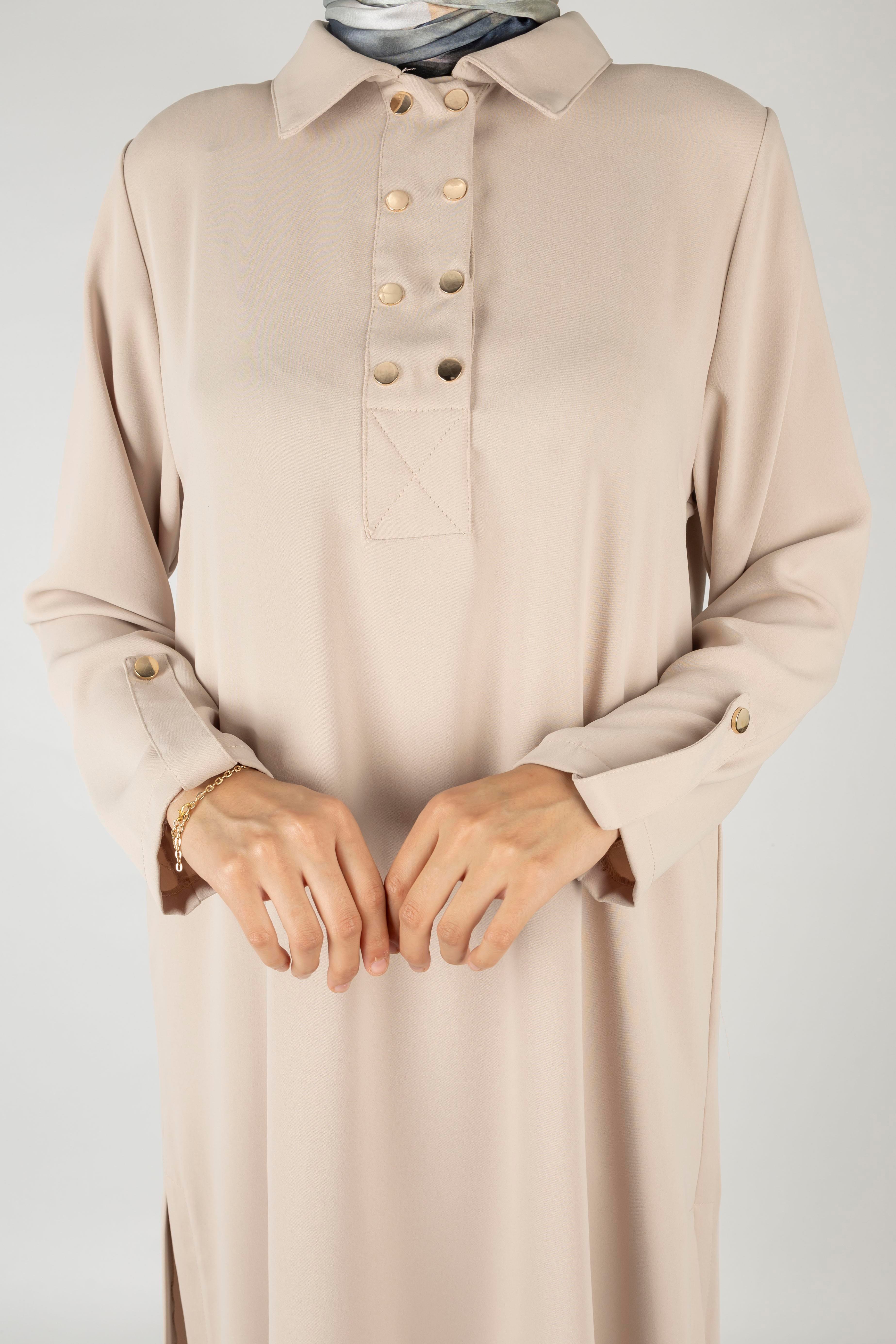 Düğme Detaylı Tunik Pantolon Takım Taş OTW2188