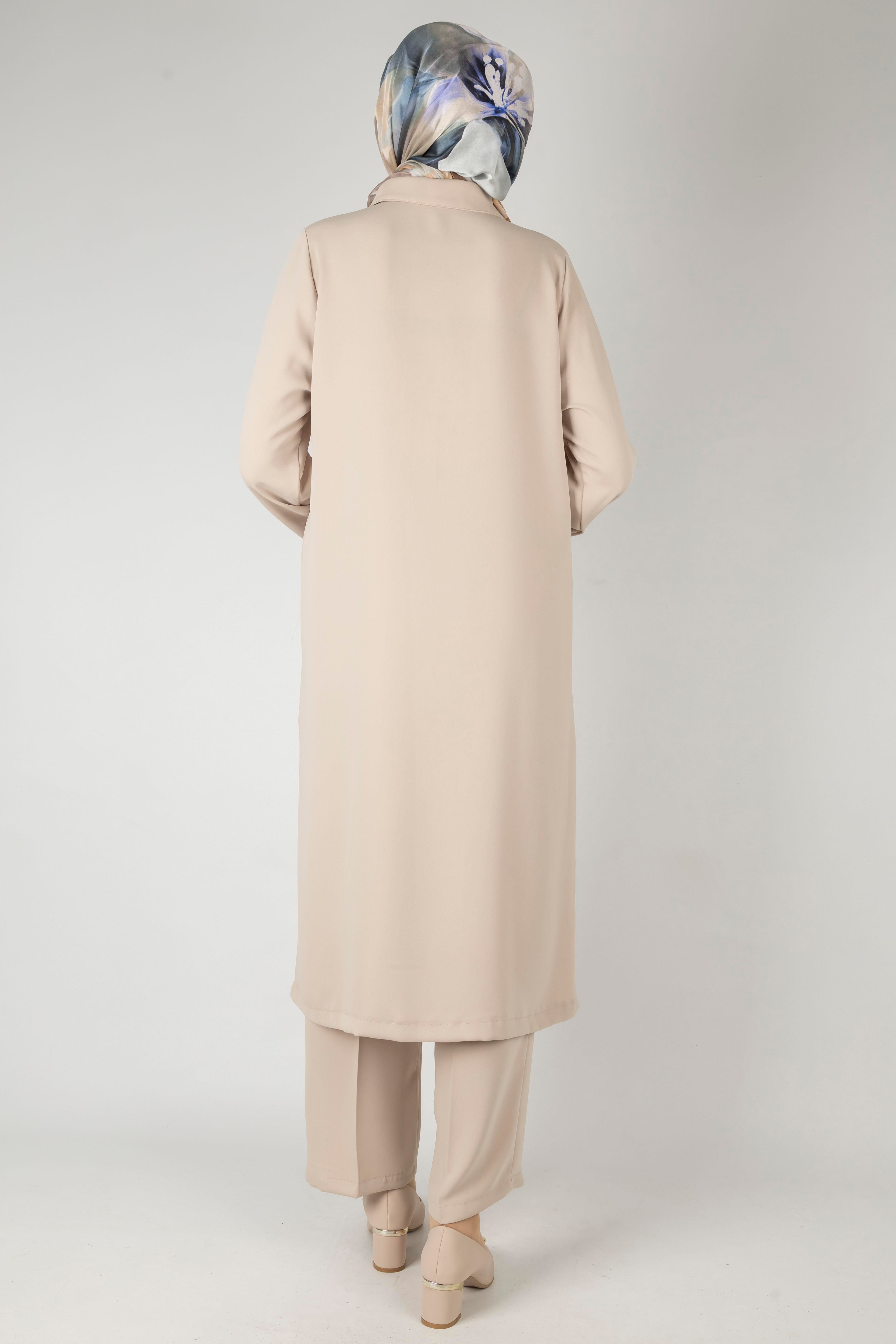 Düğme Detaylı Tunik Pantolon Takım Taş OTW2188