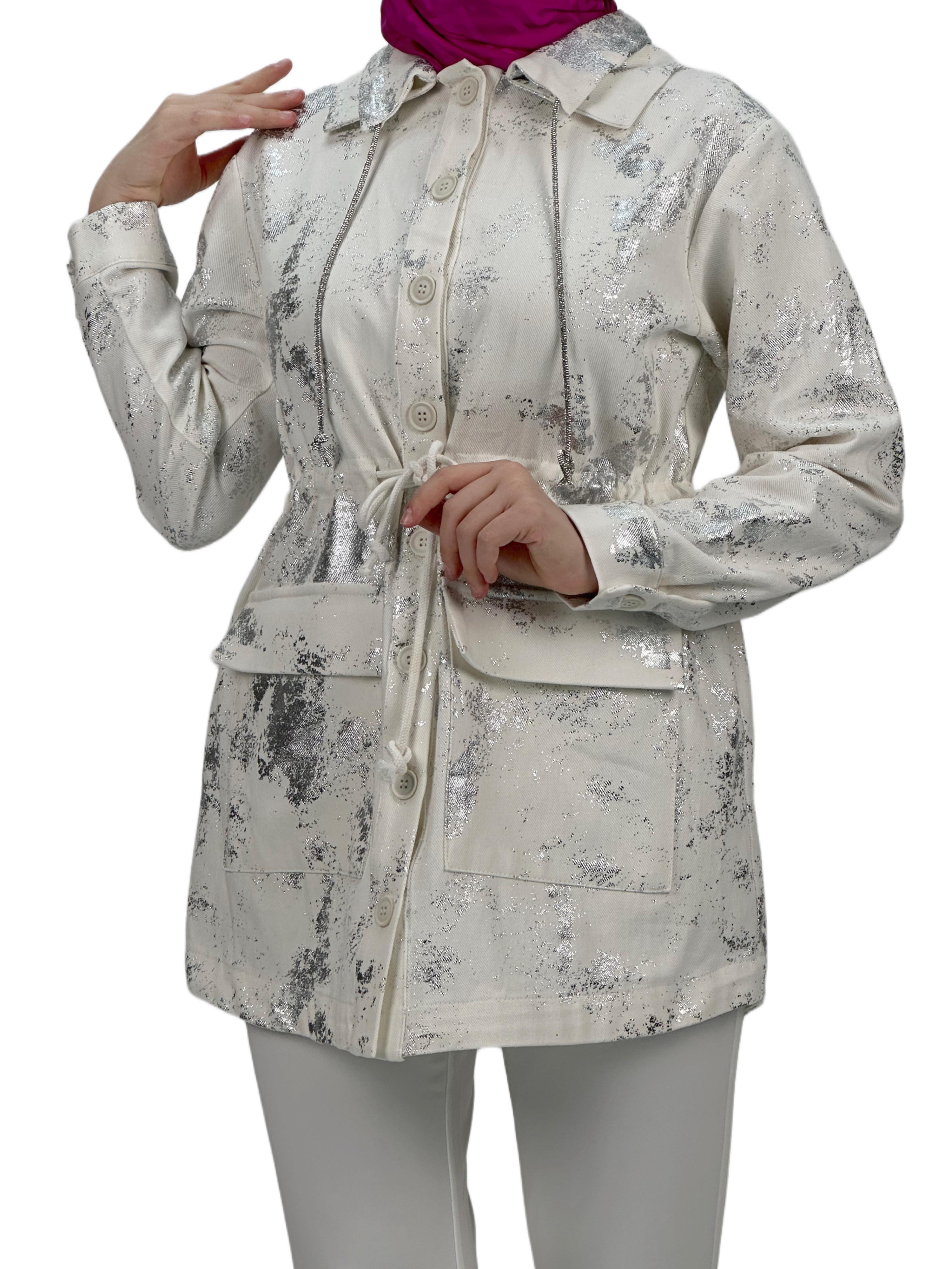 Düğmeli Ceket Beyaz OTW9205