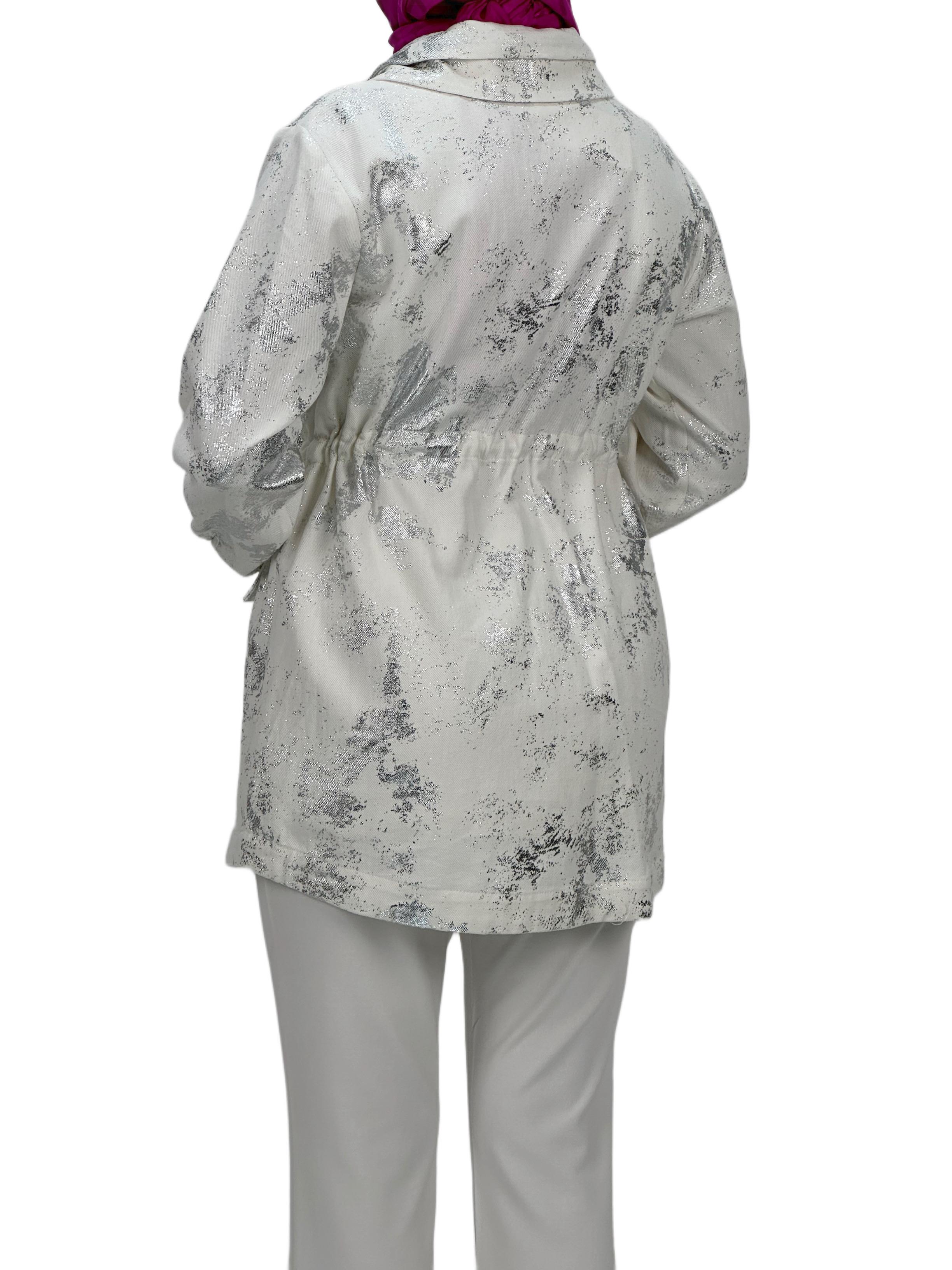 Düğmeli Ceket Beyaz OTW9205