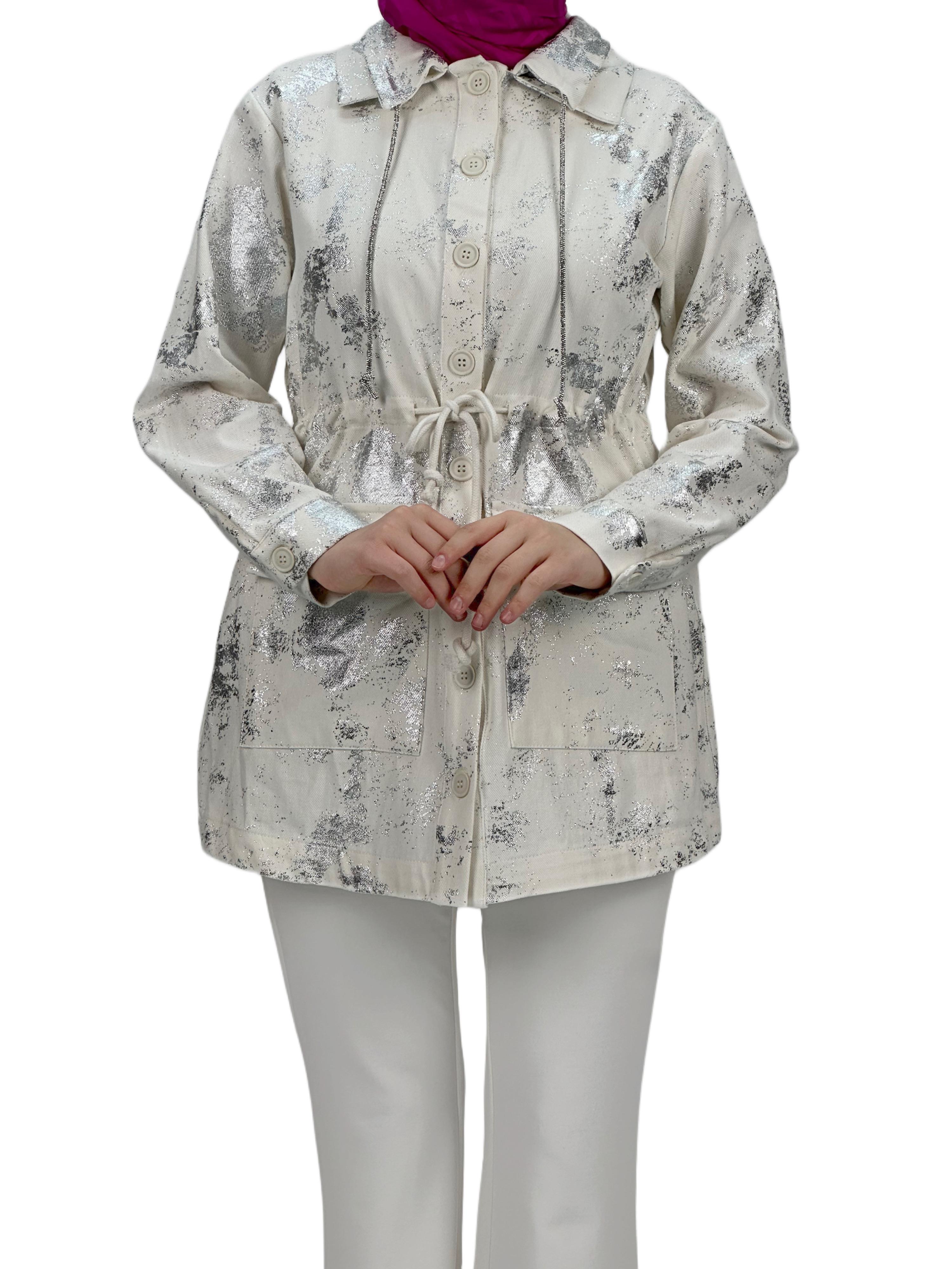 Düğmeli Ceket Beyaz OTW9205