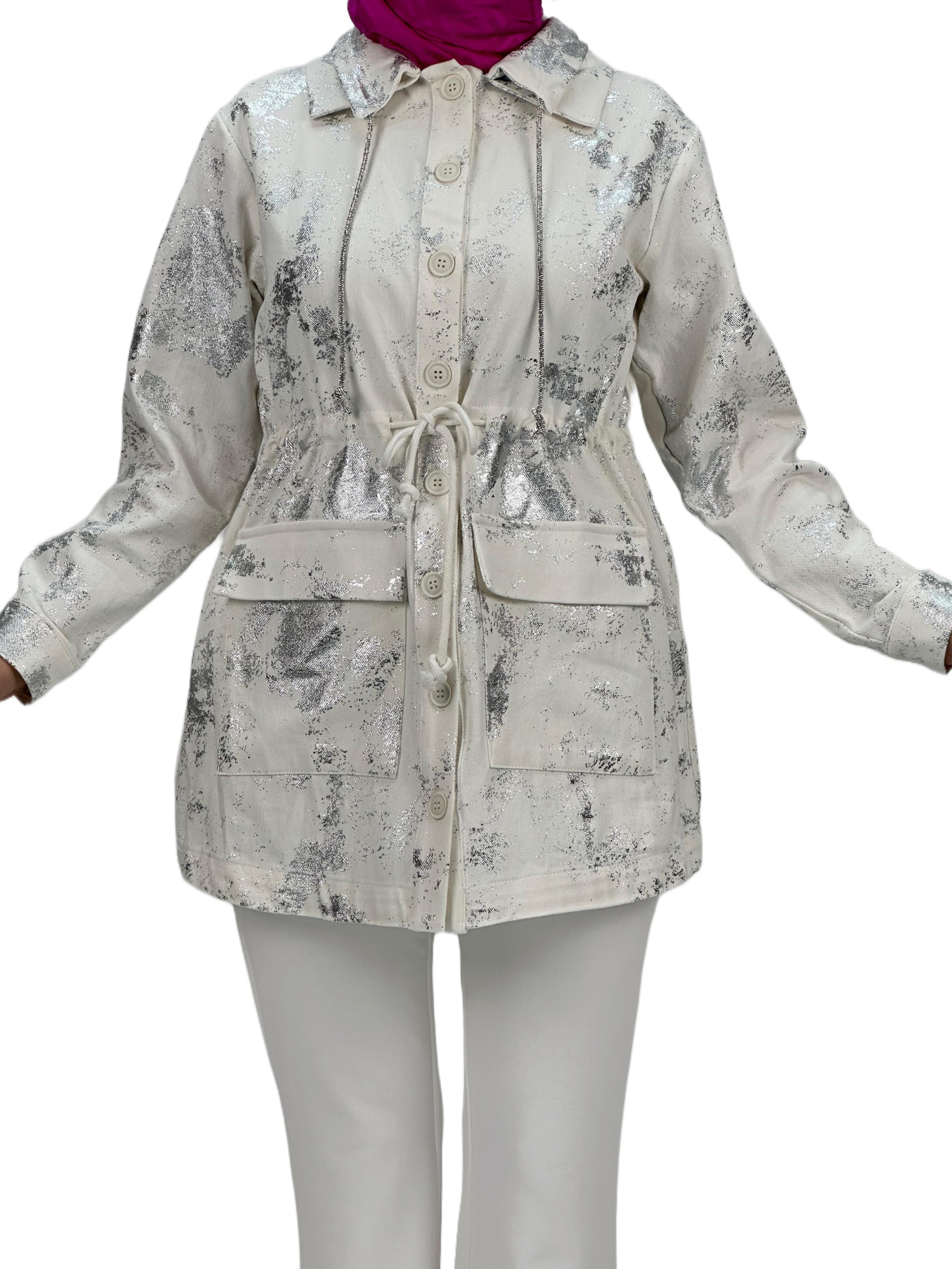 Düğmeli Ceket Beyaz OTW9205