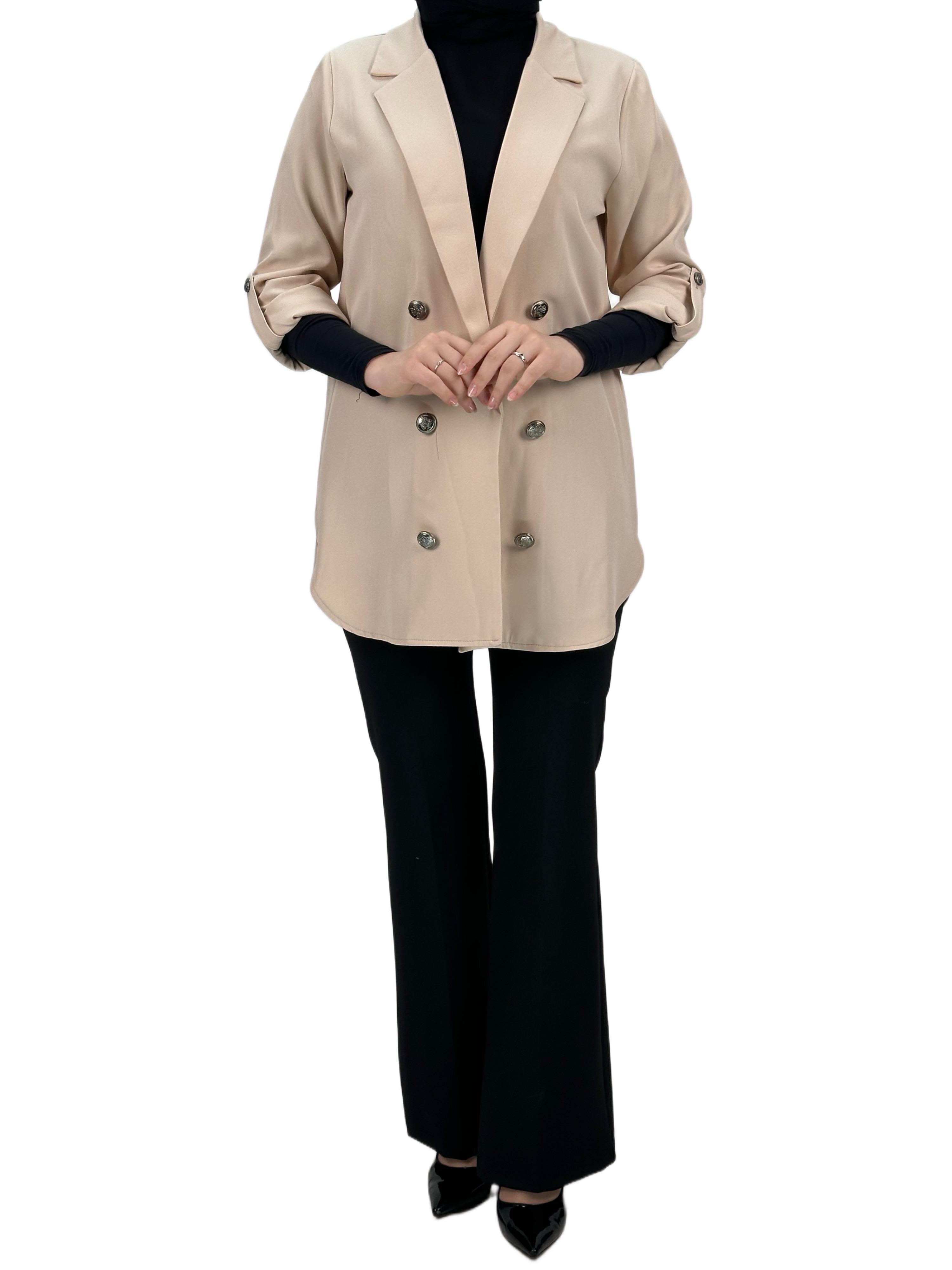 Düğmeli Ceket Krem OTW6050