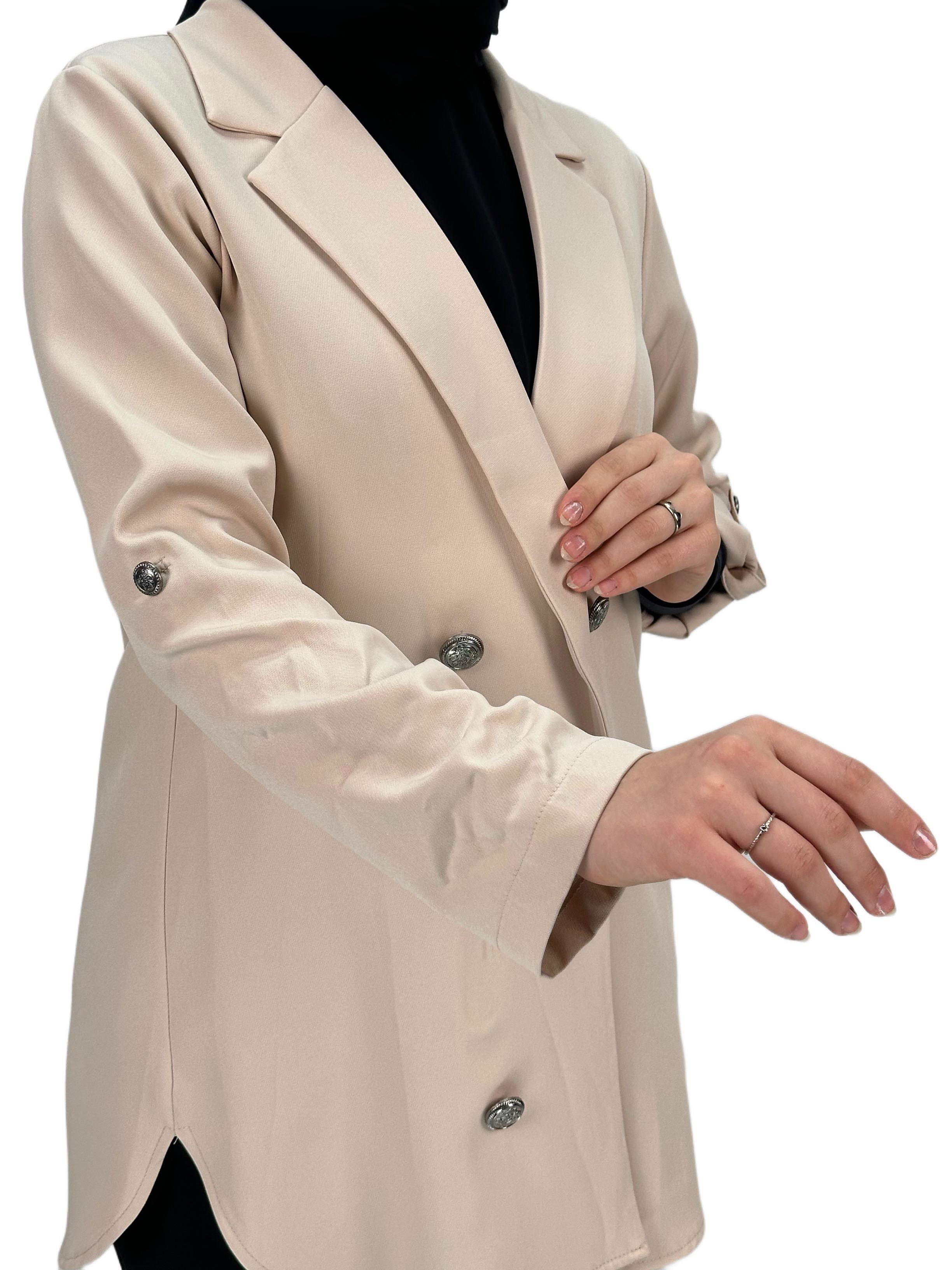 Düğmeli Ceket Krem OTW6050