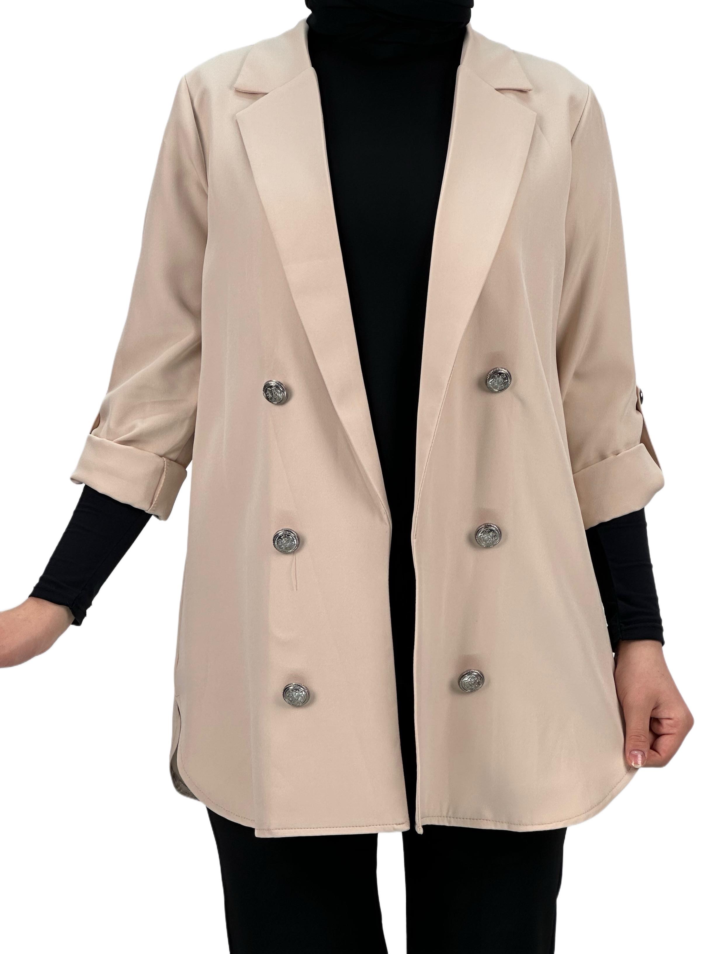 Düğmeli Ceket Krem OTW6050