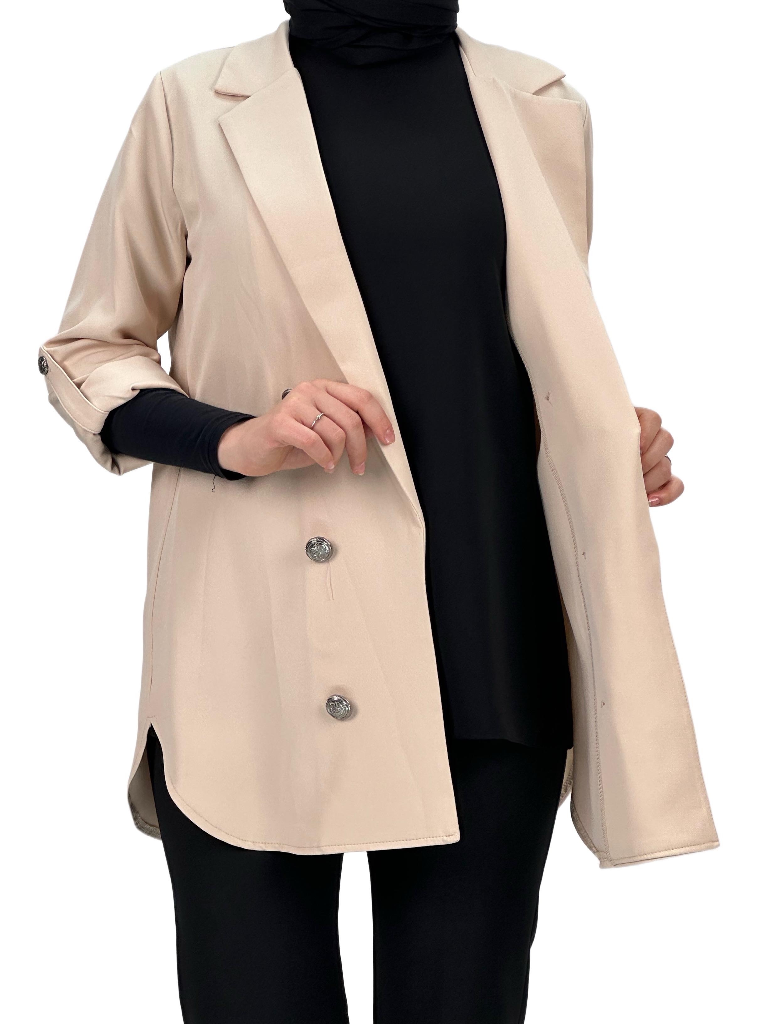Düğmeli Ceket Krem OTW6050