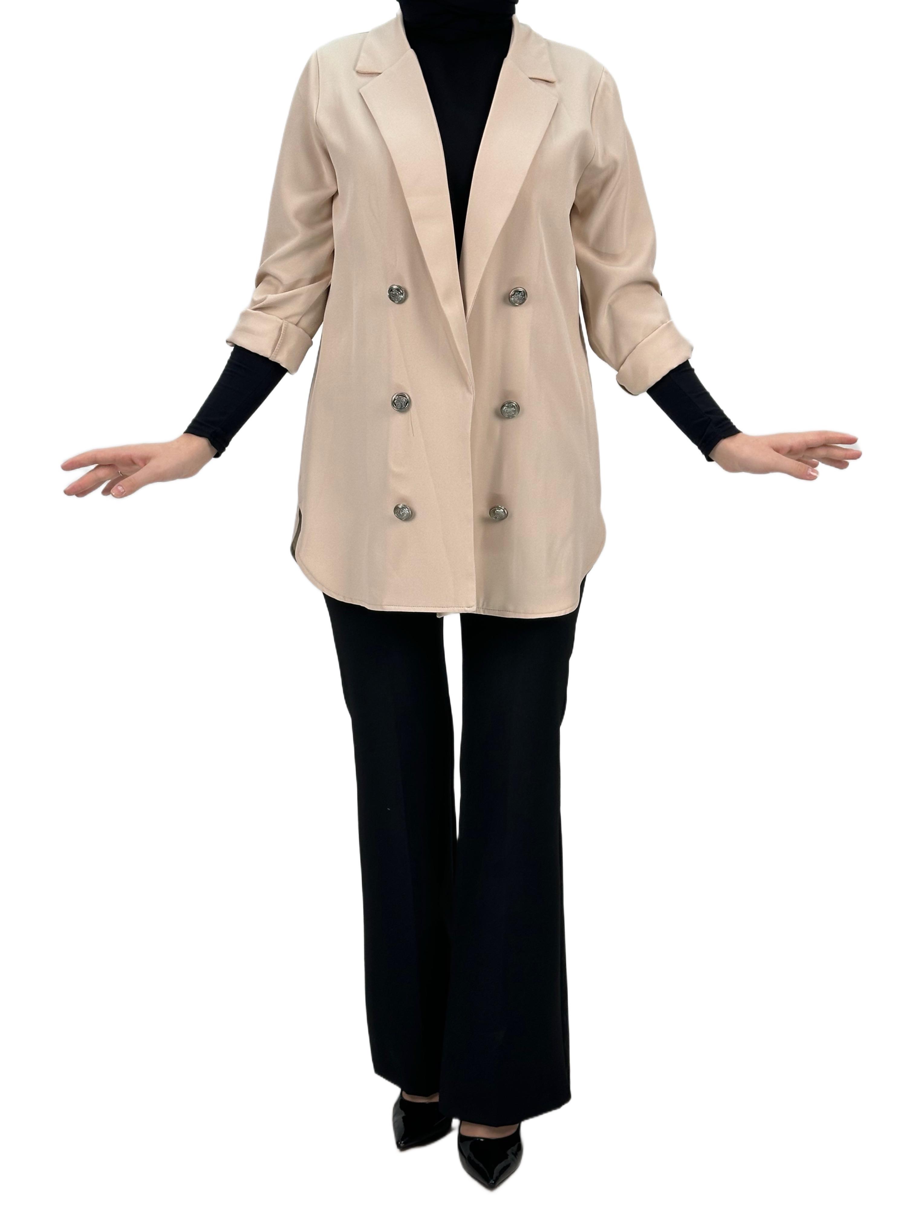 Düğmeli Ceket Krem OTW6050